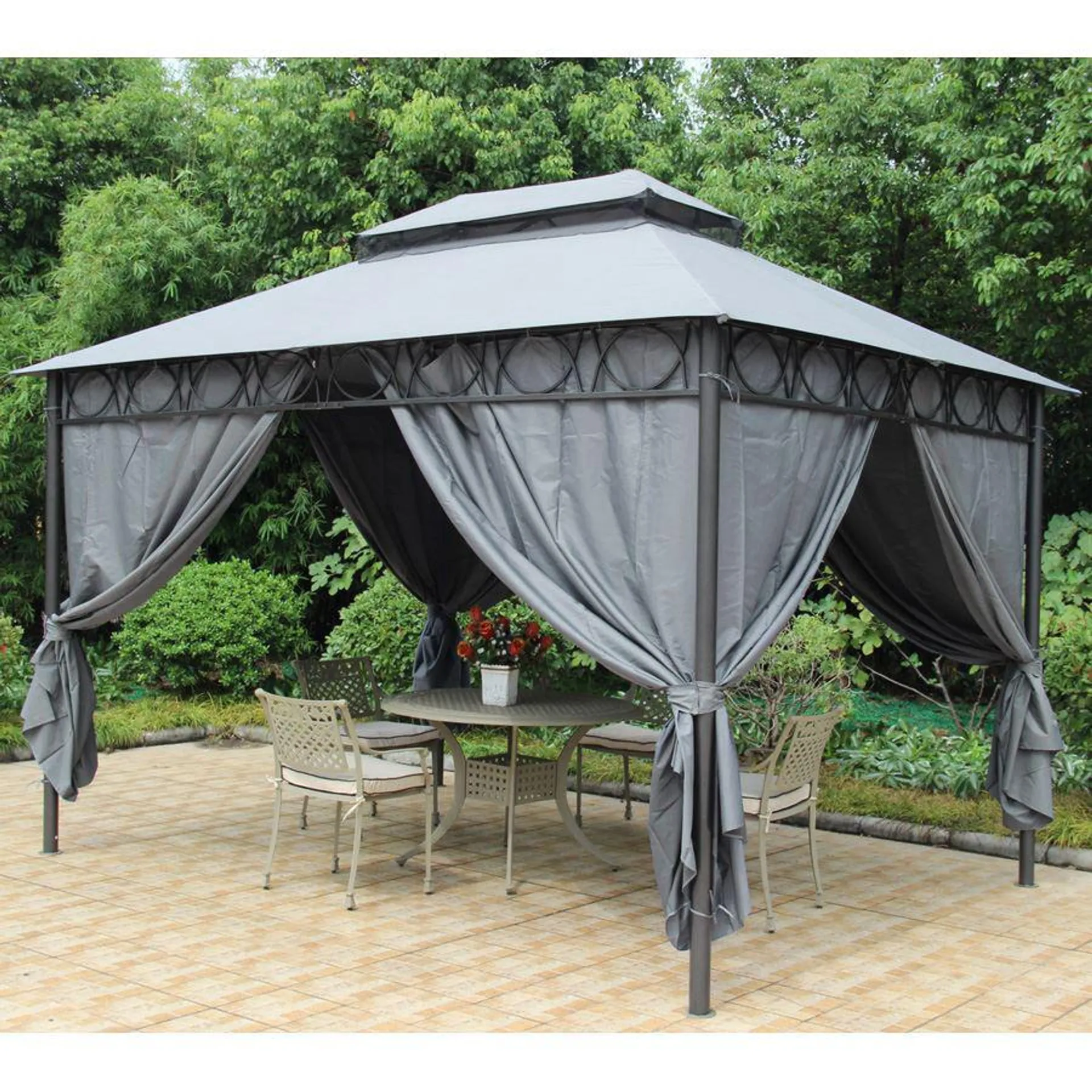 Gartenpavillon Cape Town 3x4m Anthrazit