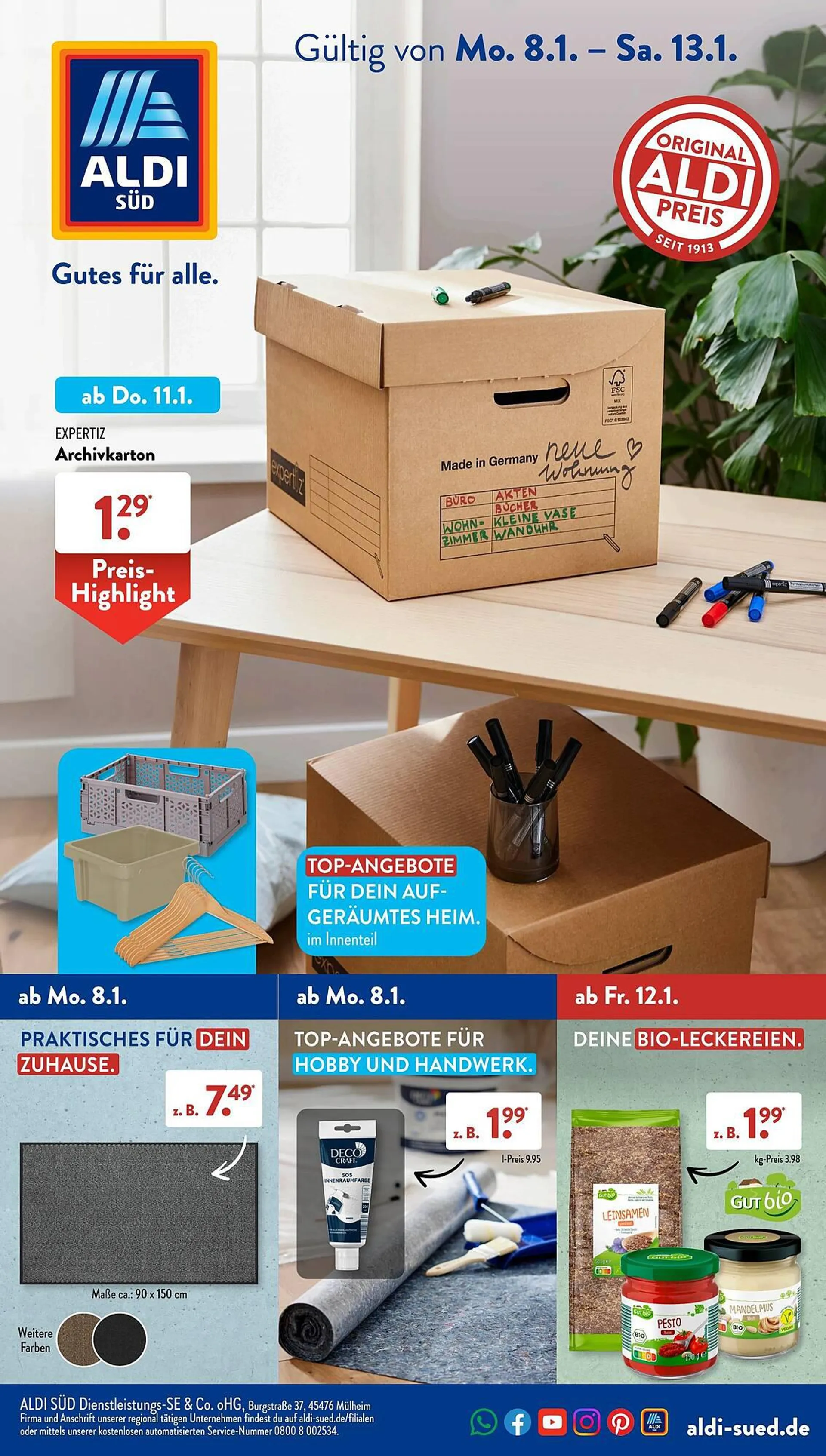 Aldi Süd Prospekt gültig bis 13. Januar 2024