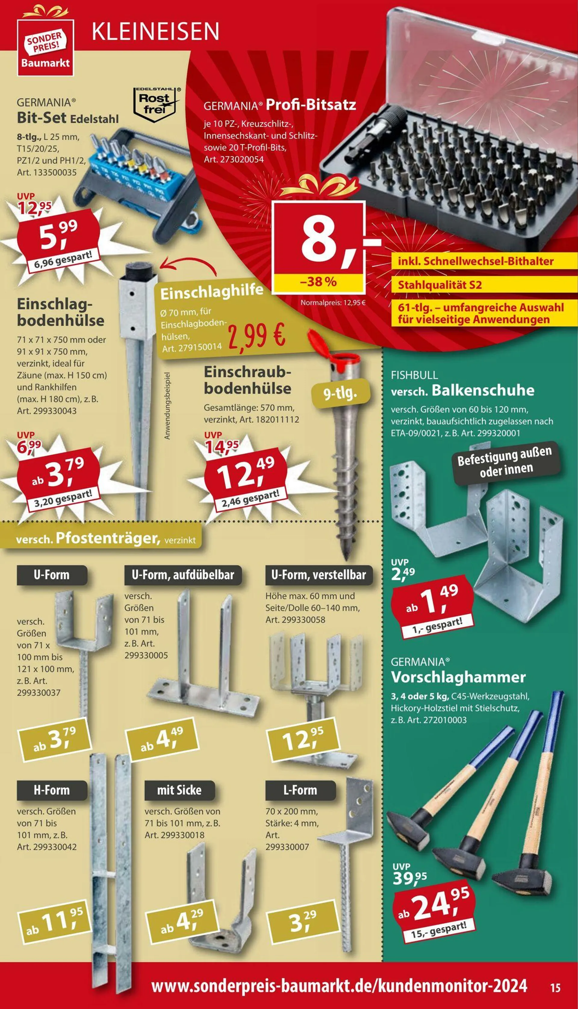 Sonderpreis Baumarkt Aktueller Prospekt von 10. Mai bis 24. Mai 2025 - Prospekt seite 15