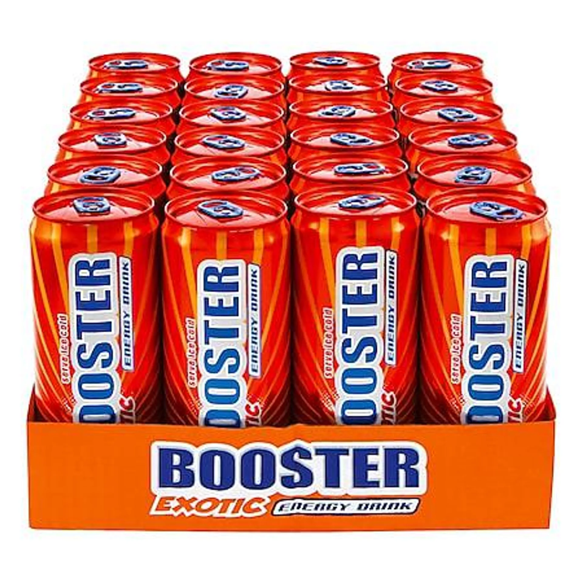 Booster Energy Drink Exotic 0,33 Liter Dose, 24er Pack