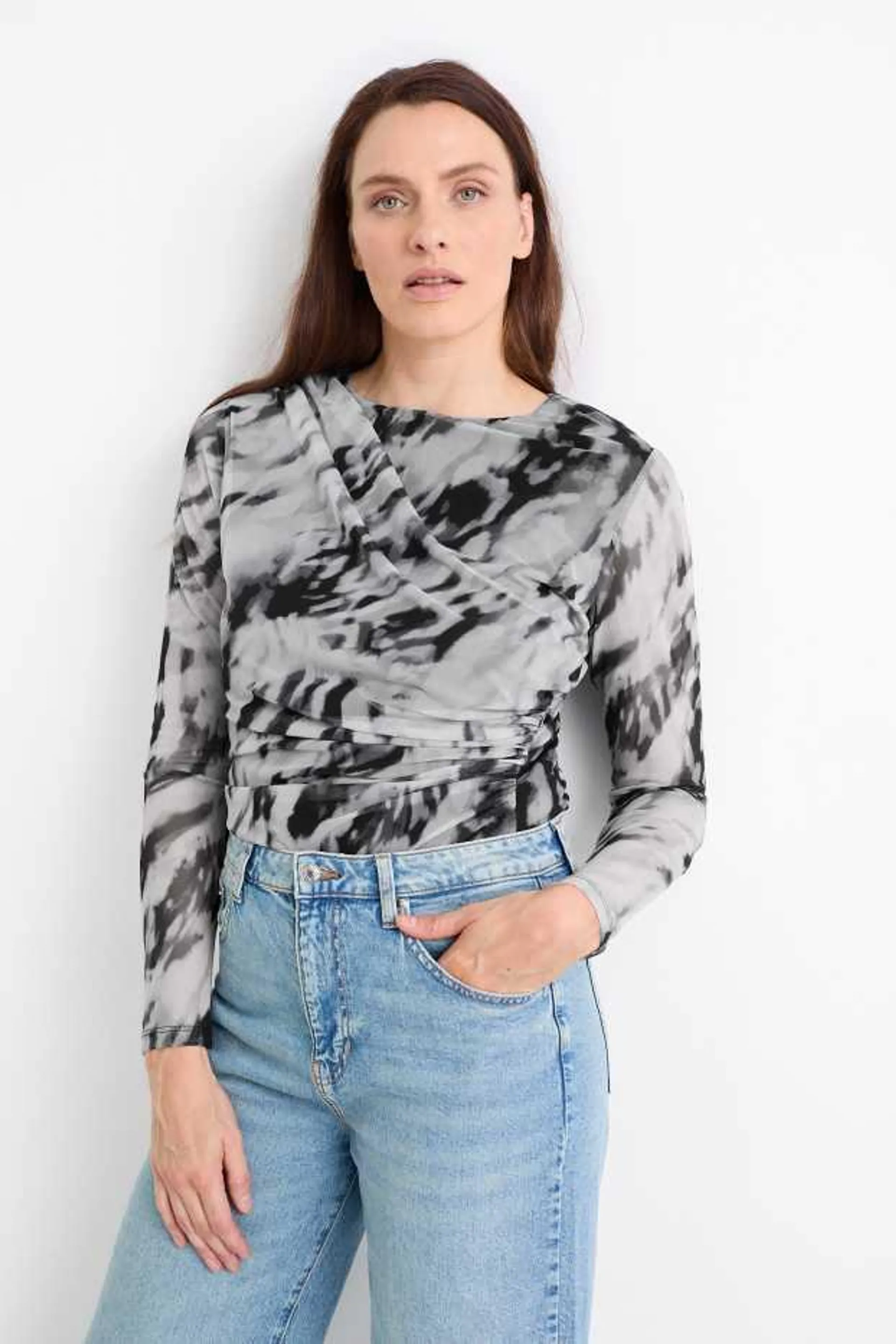 Long sleeve top - patterned