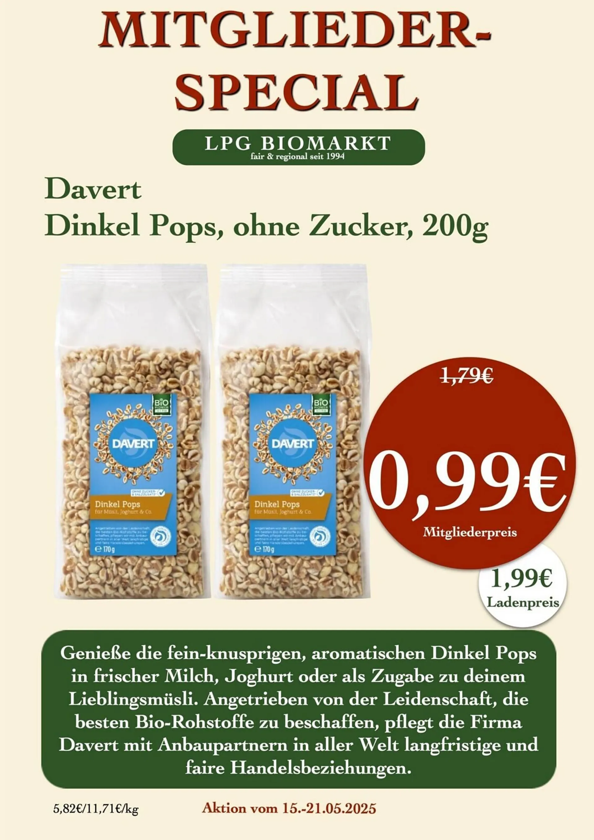 LPG Biomarkt Prospekt von 15. Mai bis 21. Mai 2025 - Prospekt seite 11