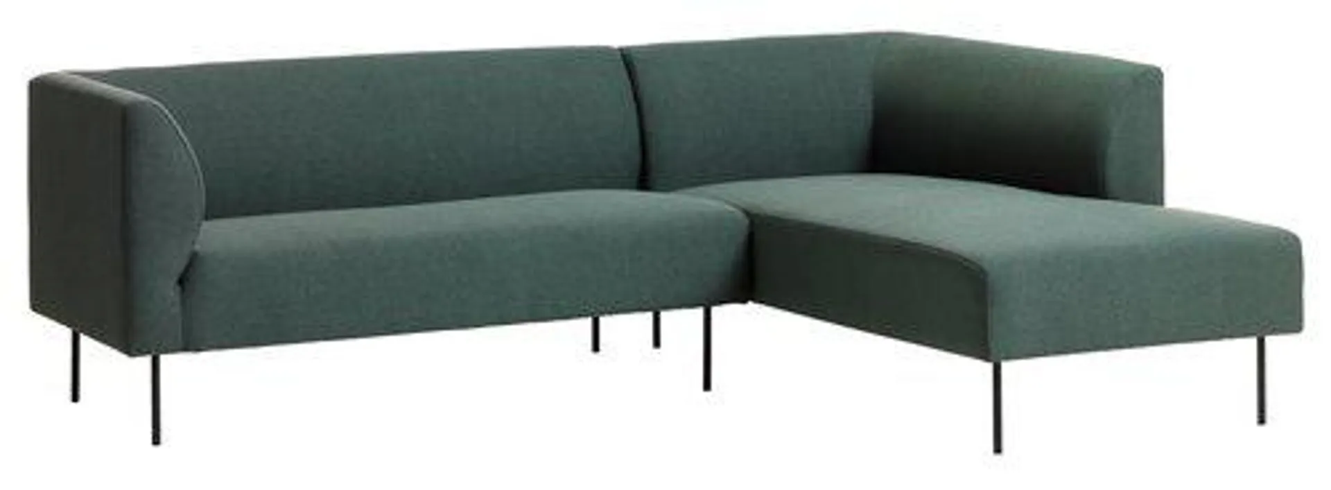 Sofa KARE Chaiselongue rechts dunkelgrün