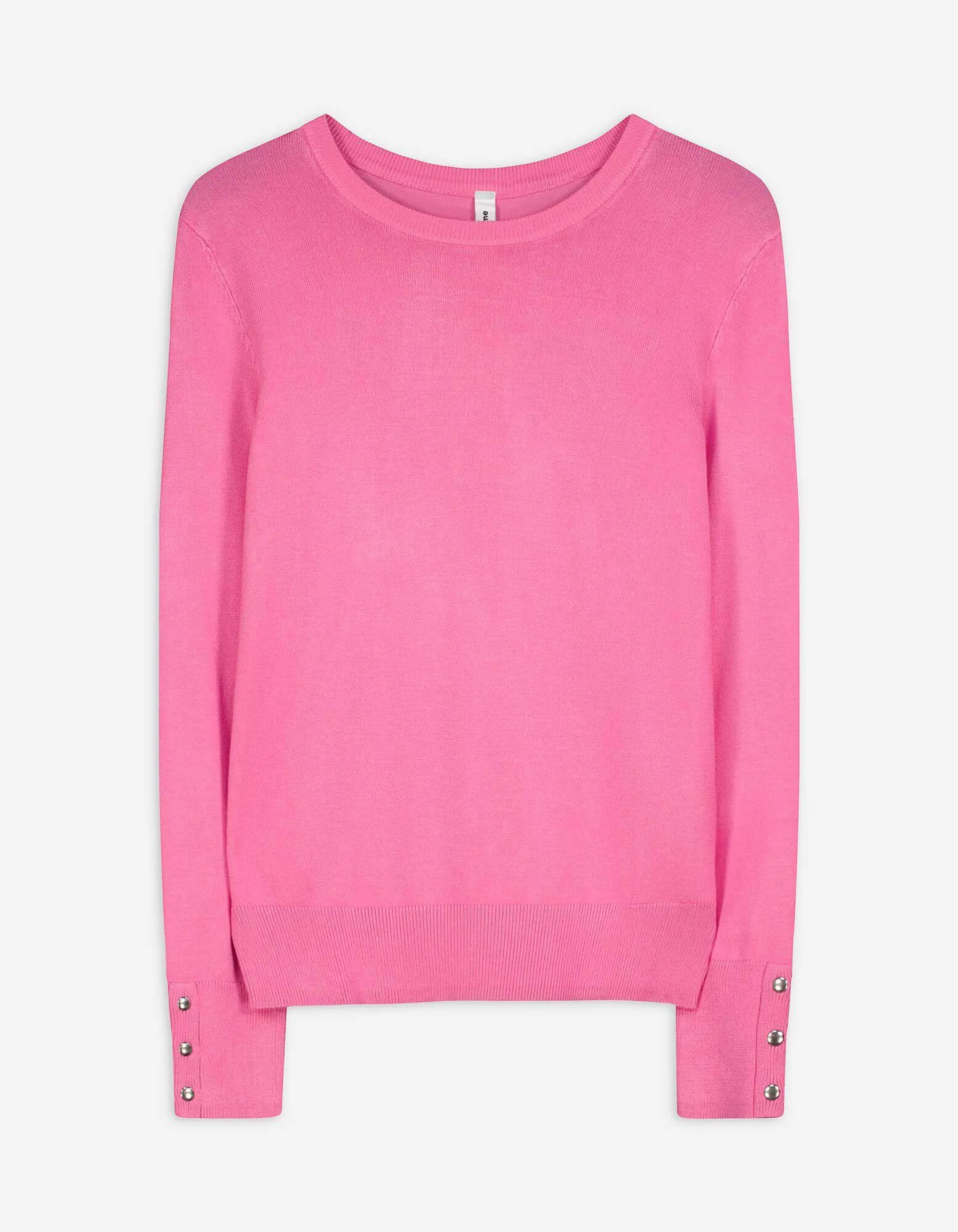 Pullover - Zierknöpfe - pink