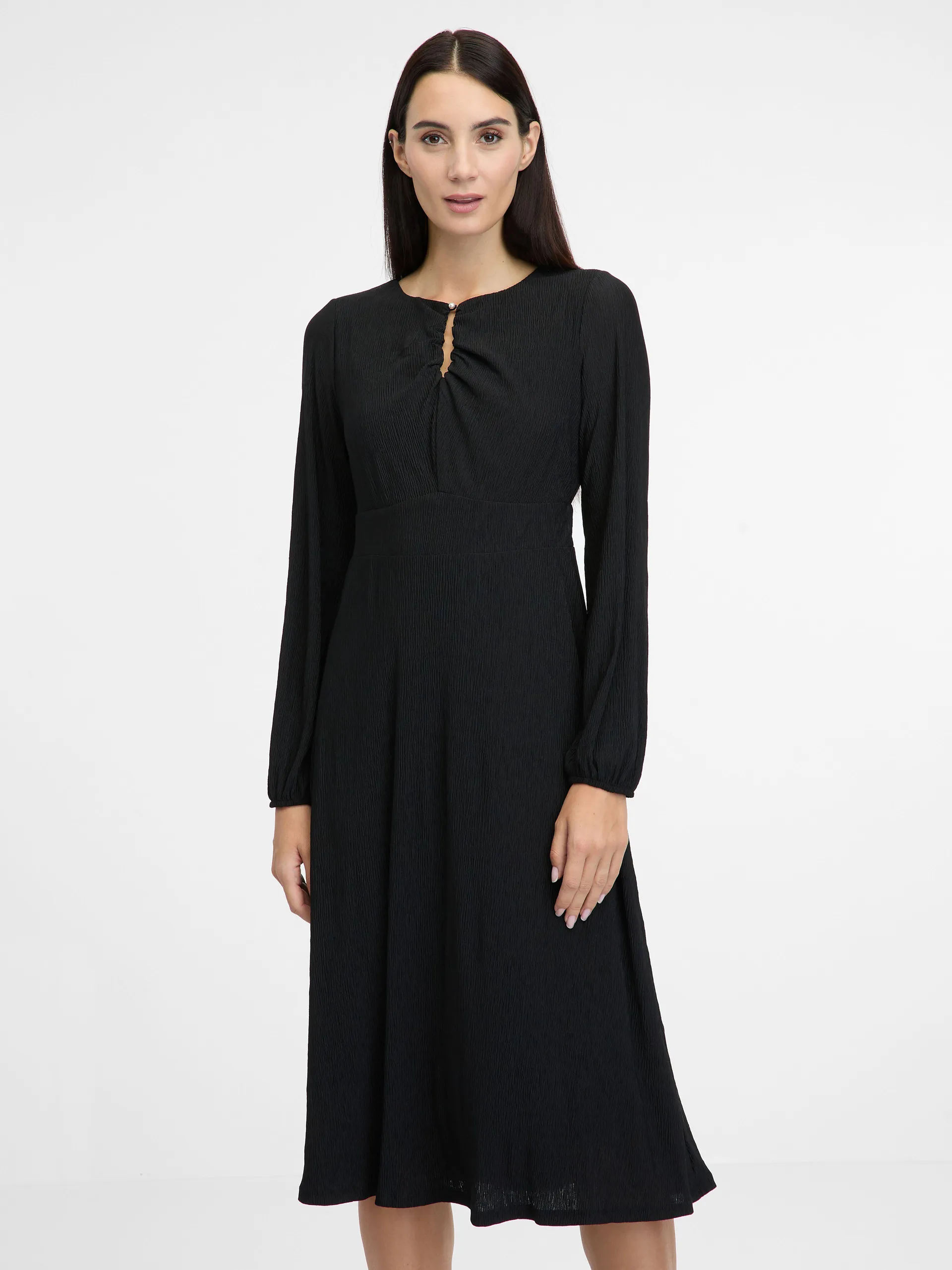 Schwarzes Damen-Midikleid ORSAY