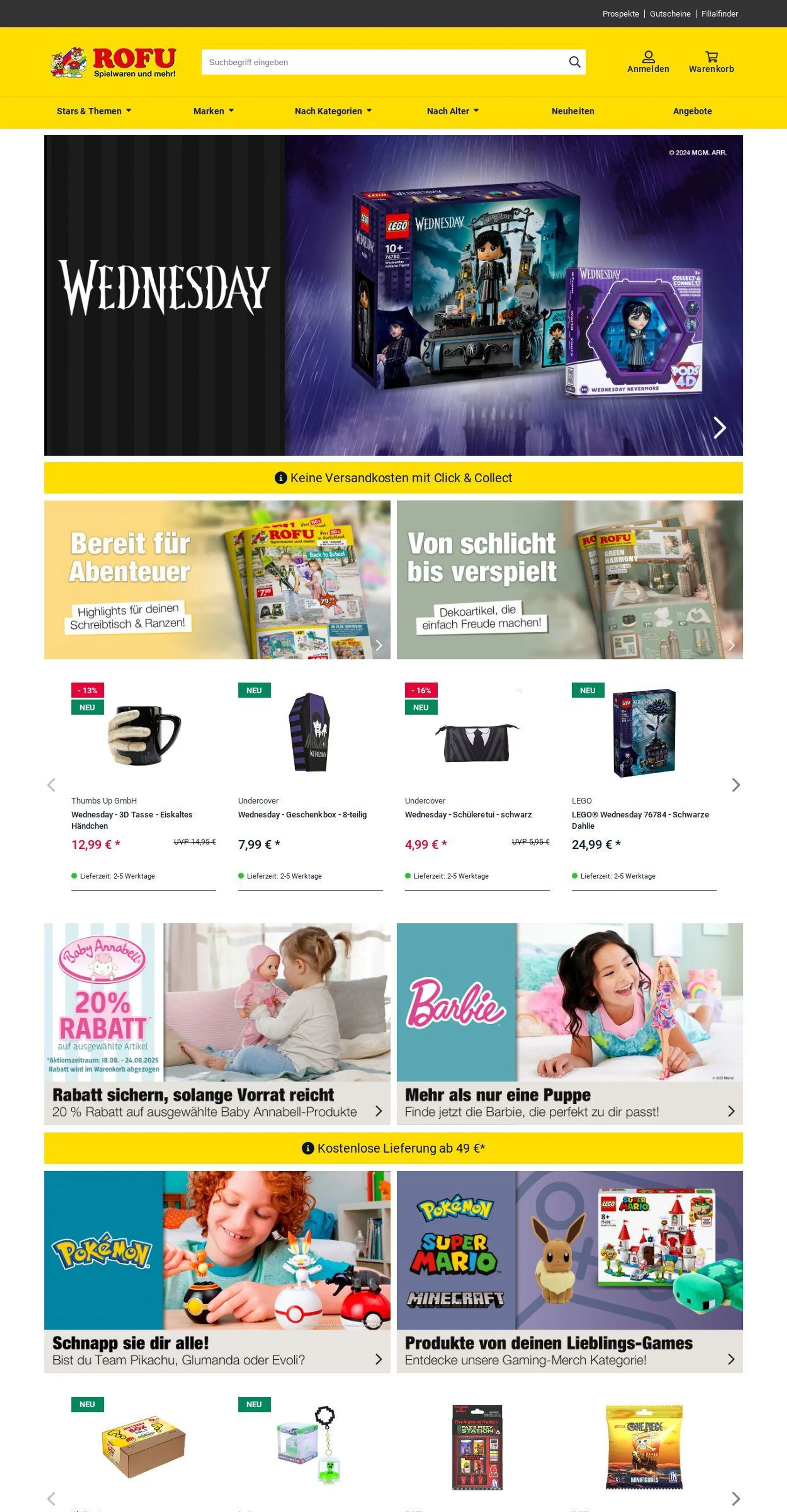 ROFU Kinderland Aktueller Prospekt von 18. August bis 27. August 2025 - Prospekt seite 1