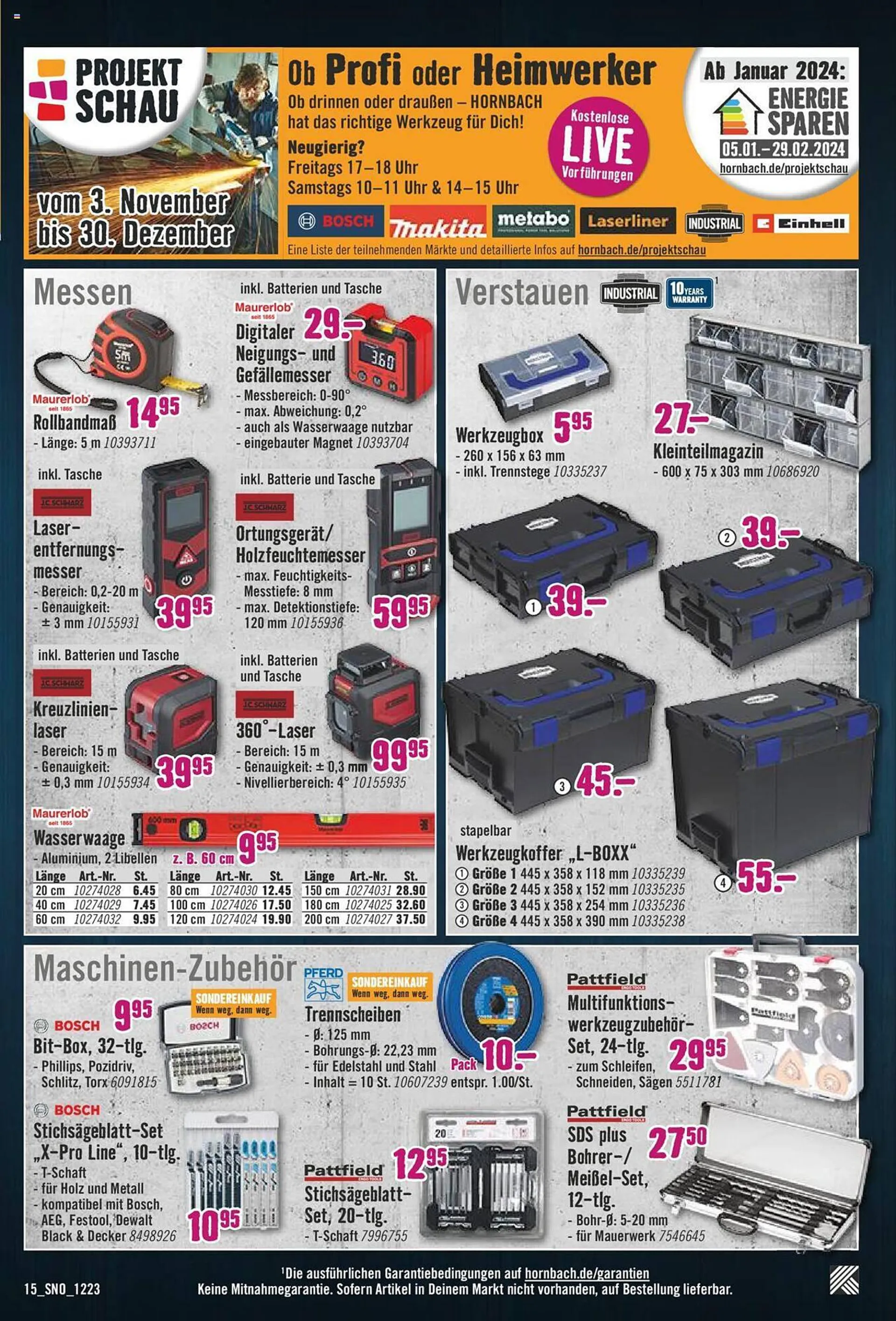 Hornbach Prospekt von 1. Dezember bis 31. Dezember 2023 - Prospekt seite 15