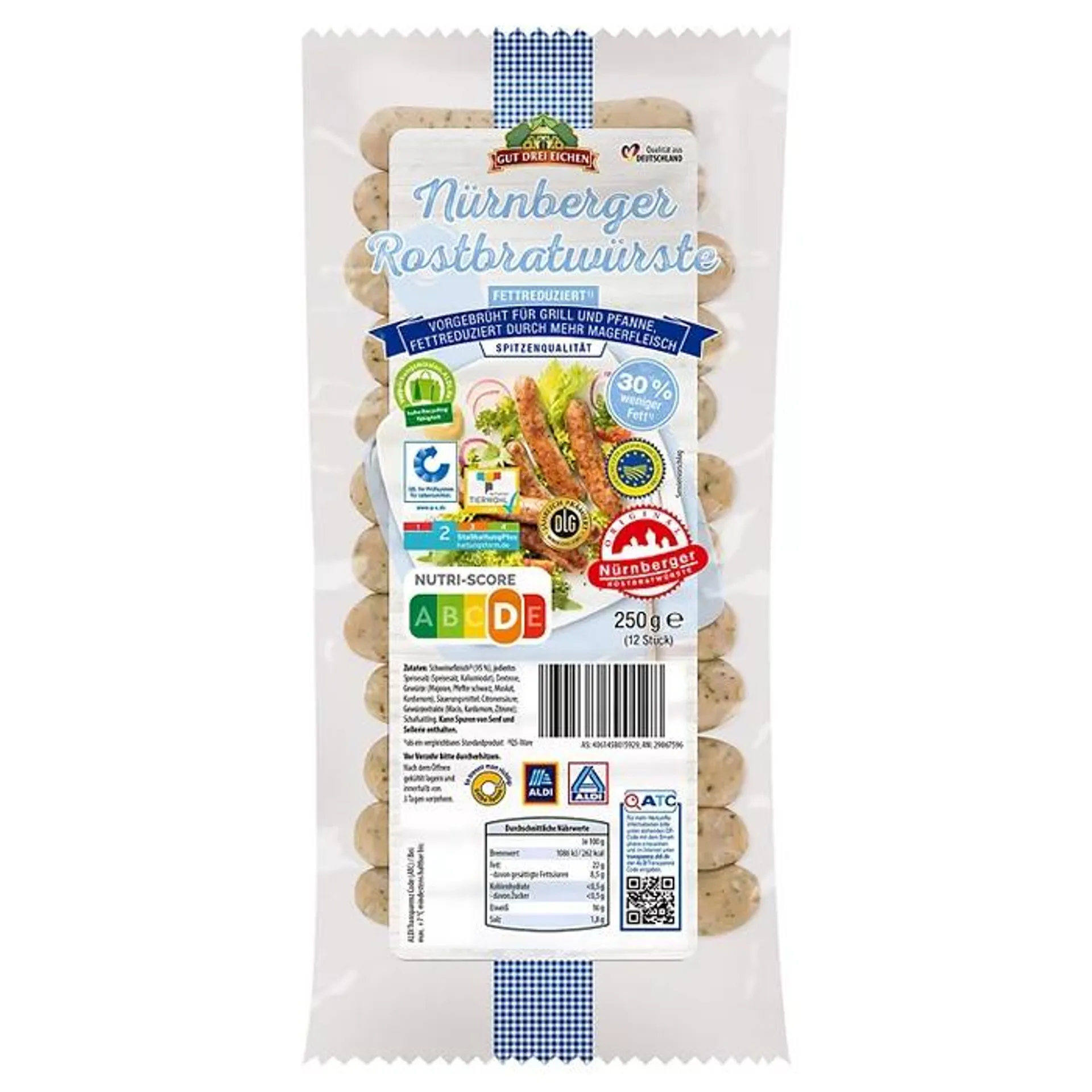 GUT DREI EICHEN Nürnberger Rostbratwürste 250 g