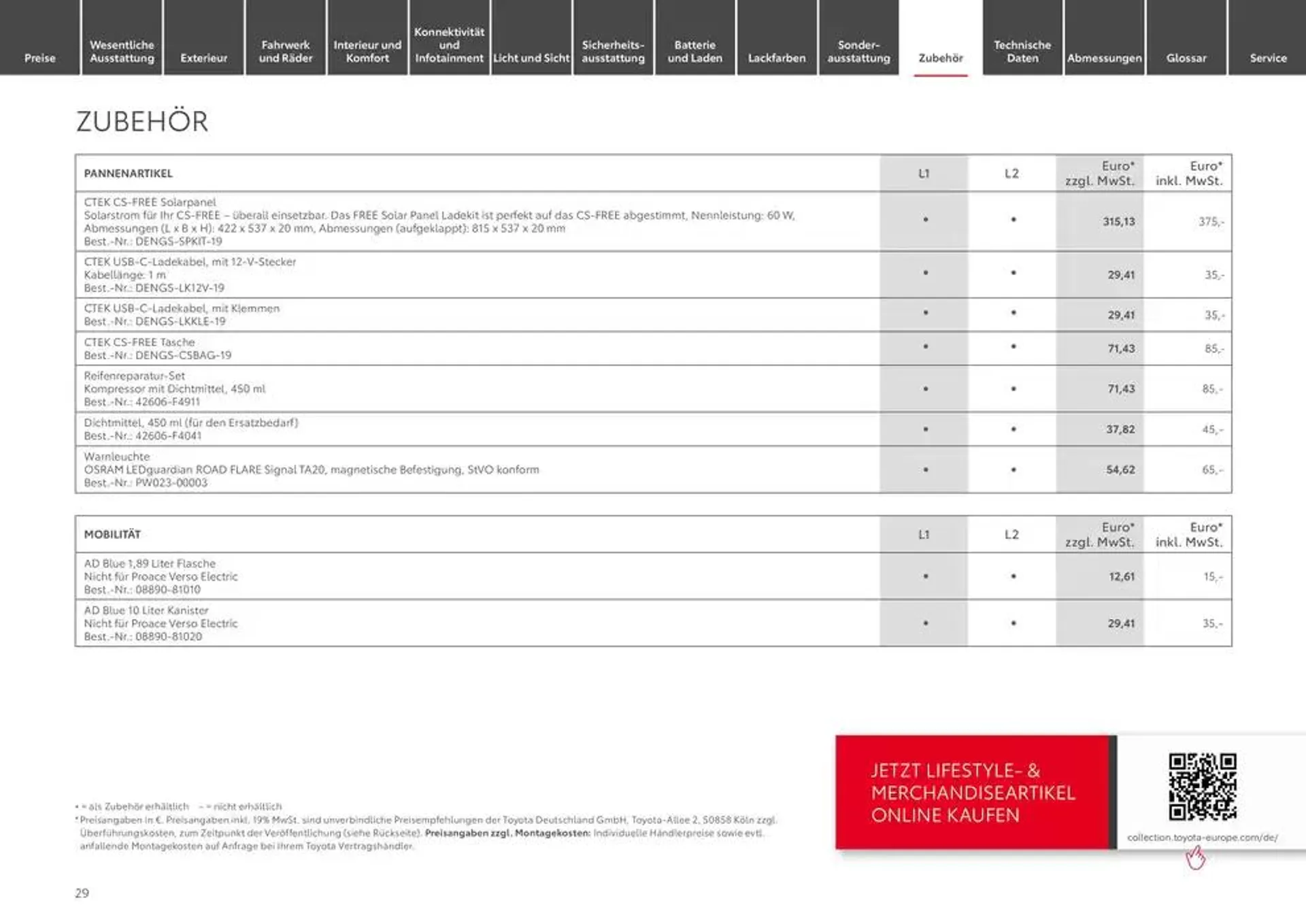 Toyota Der neue Proace Verso/Proace Verso Electric von 22. Januar bis 22. Januar 2026 - Prospekt seite 29