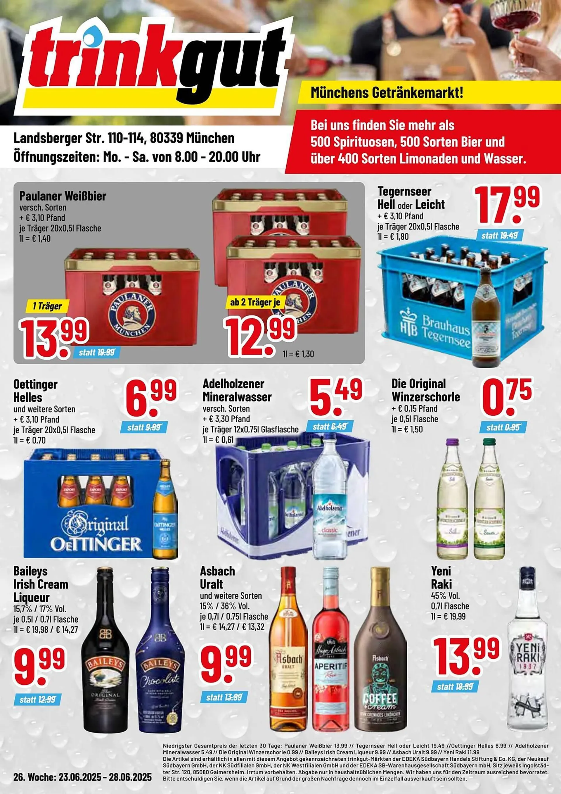 trinkgut Prospekt von 23. Juni bis 29. Juni 2025 - Prospekt seite 1