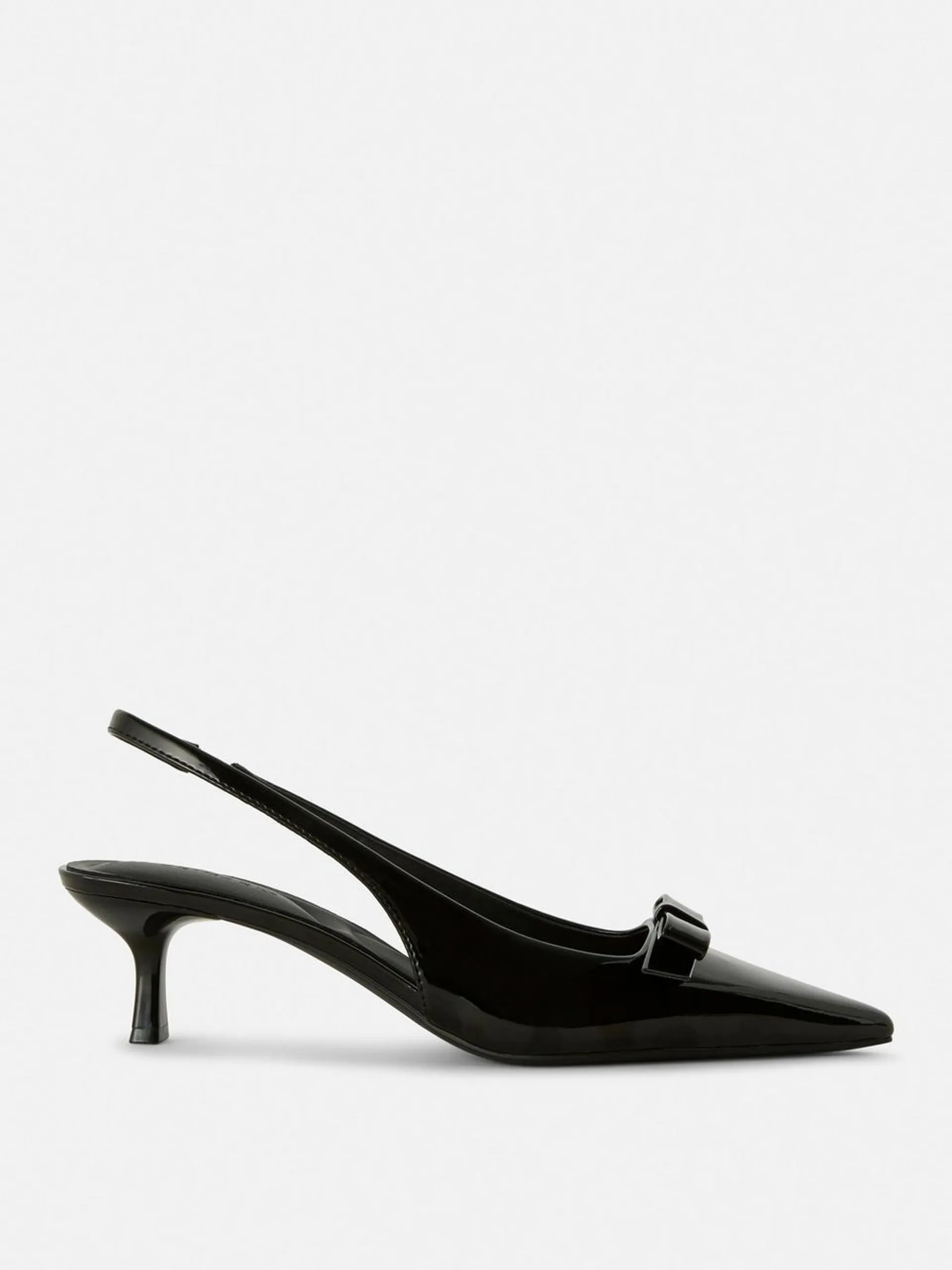 Slingbacks mit Kitten-Heels und Schleife