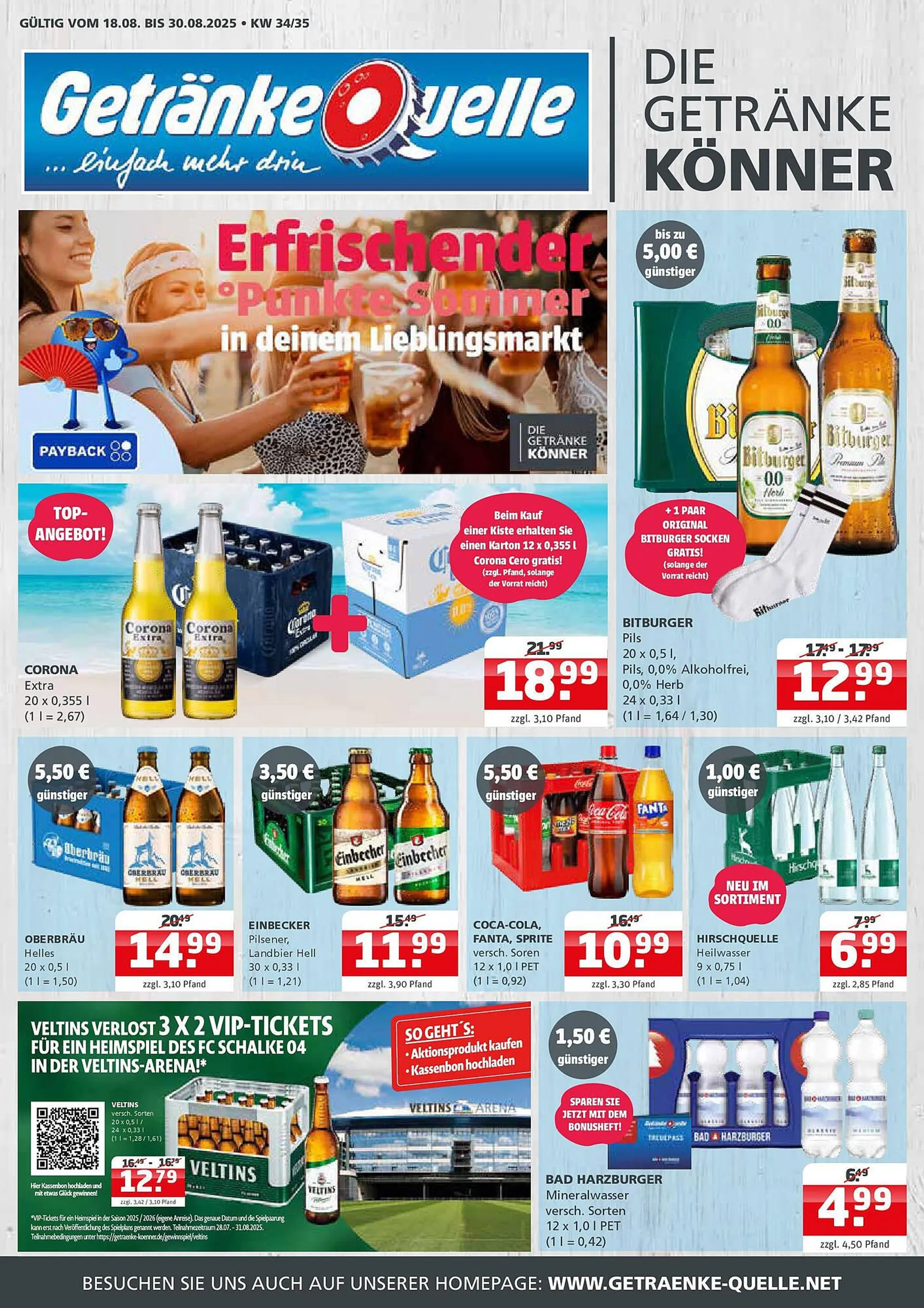 Getränke Quelle Prospekt von 17. August bis 30. August 2025 - Prospekt seite 1