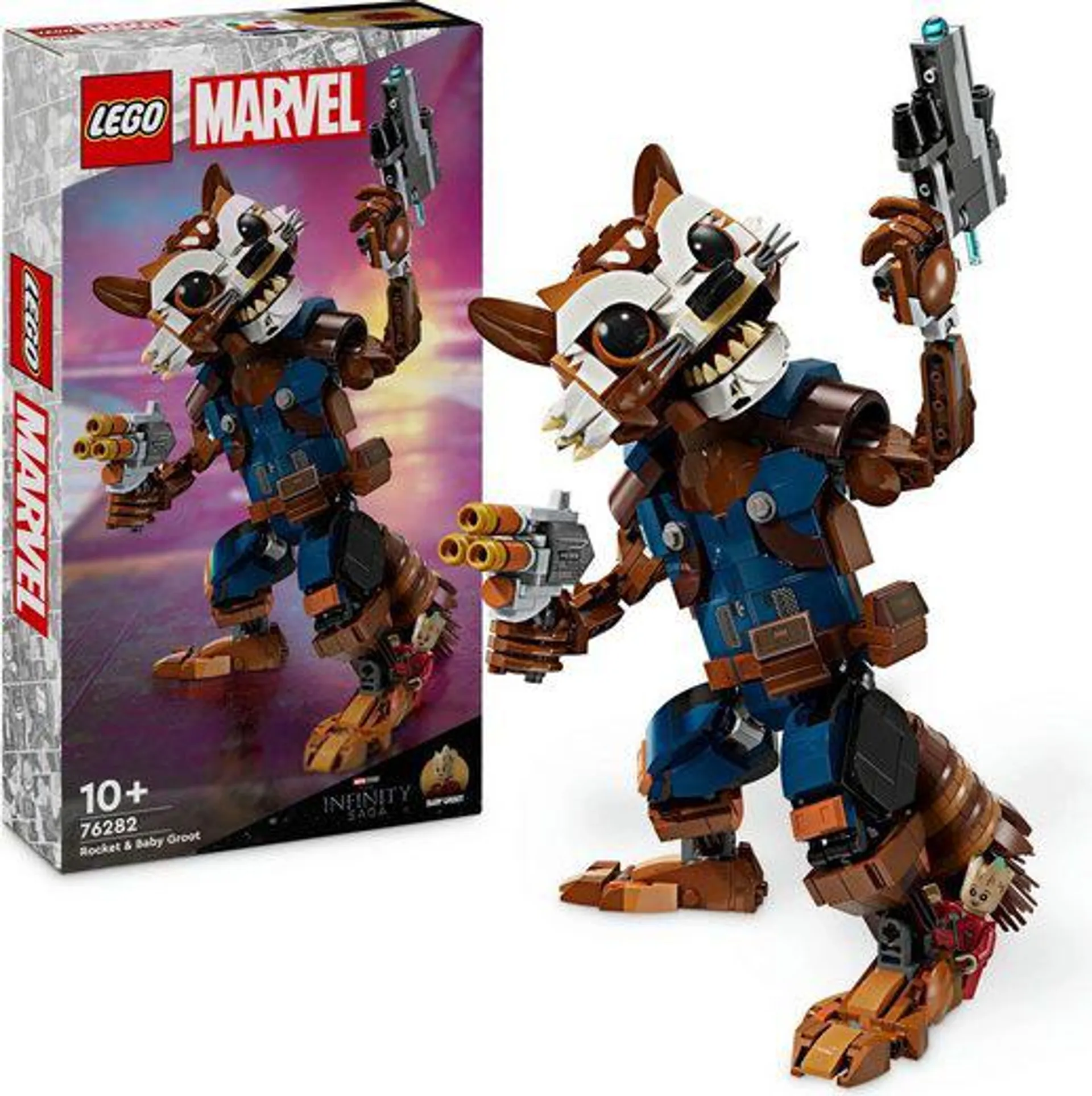 LEGO® Konstruktionsspielsteine Rocket & Baby Groot (76282), LEGO Super Heroes, (566 St), Made in Europe