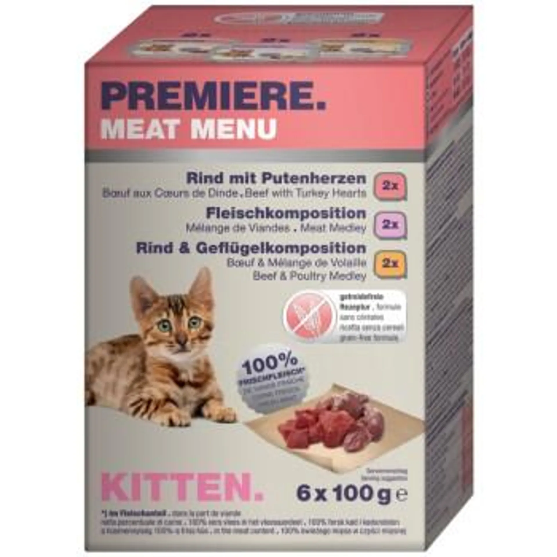 PREMIERE Meat Menu Mixpaket Kitten 6x100g