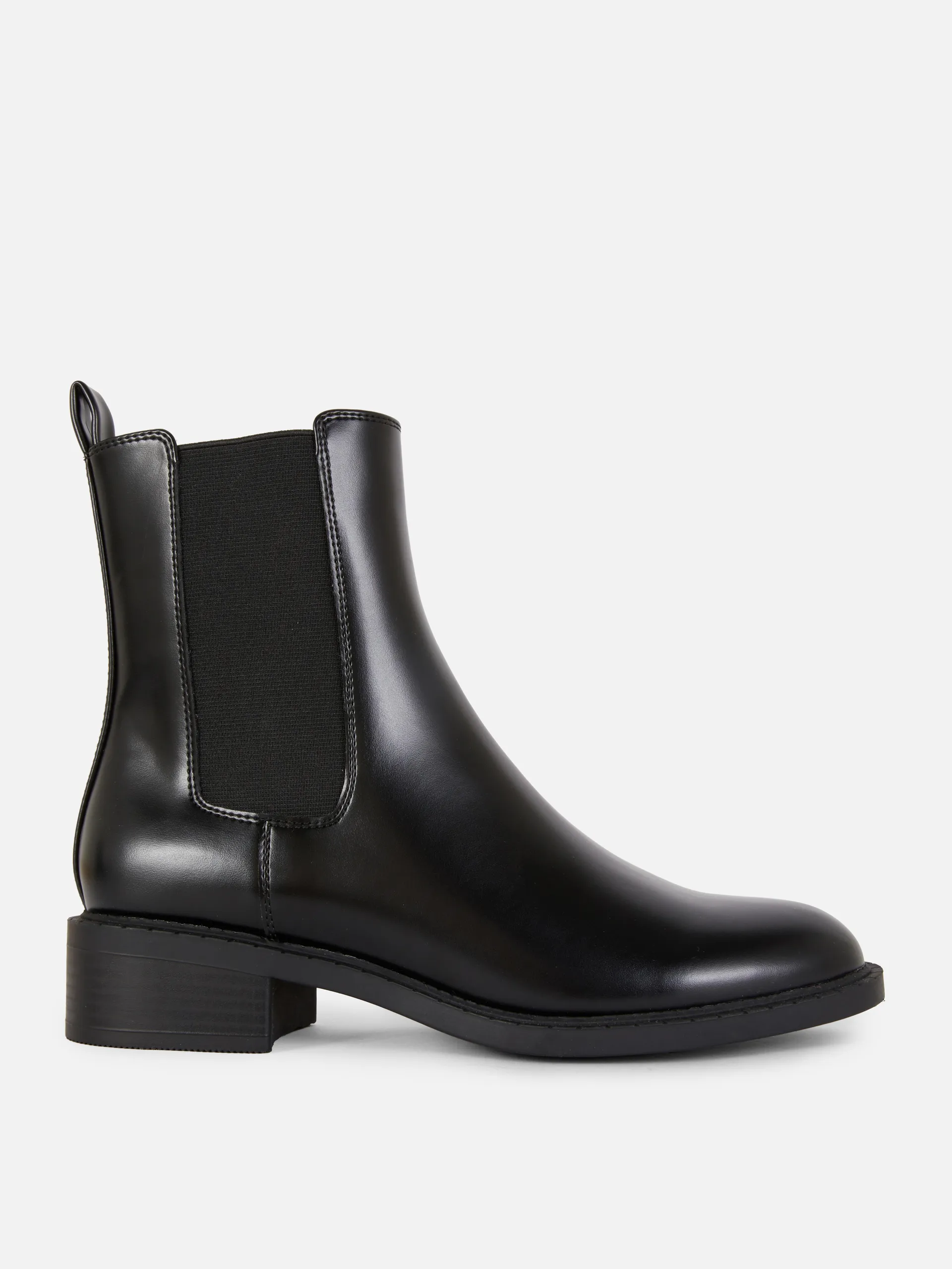 Faux Leather Chelsea Boots