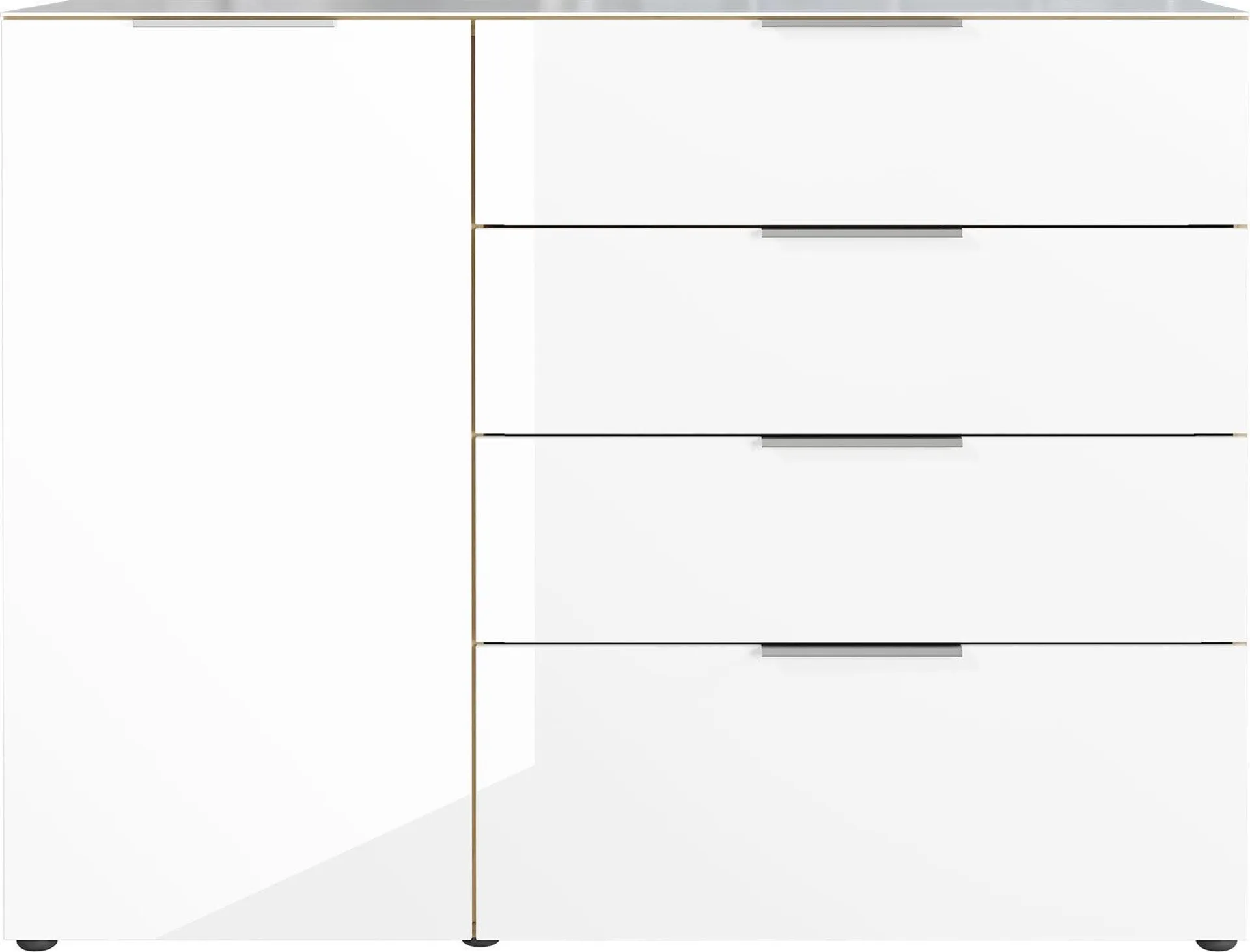 Sideboard OAKLAND 134 x 102 cm Navarra-Eiche/ Weiß