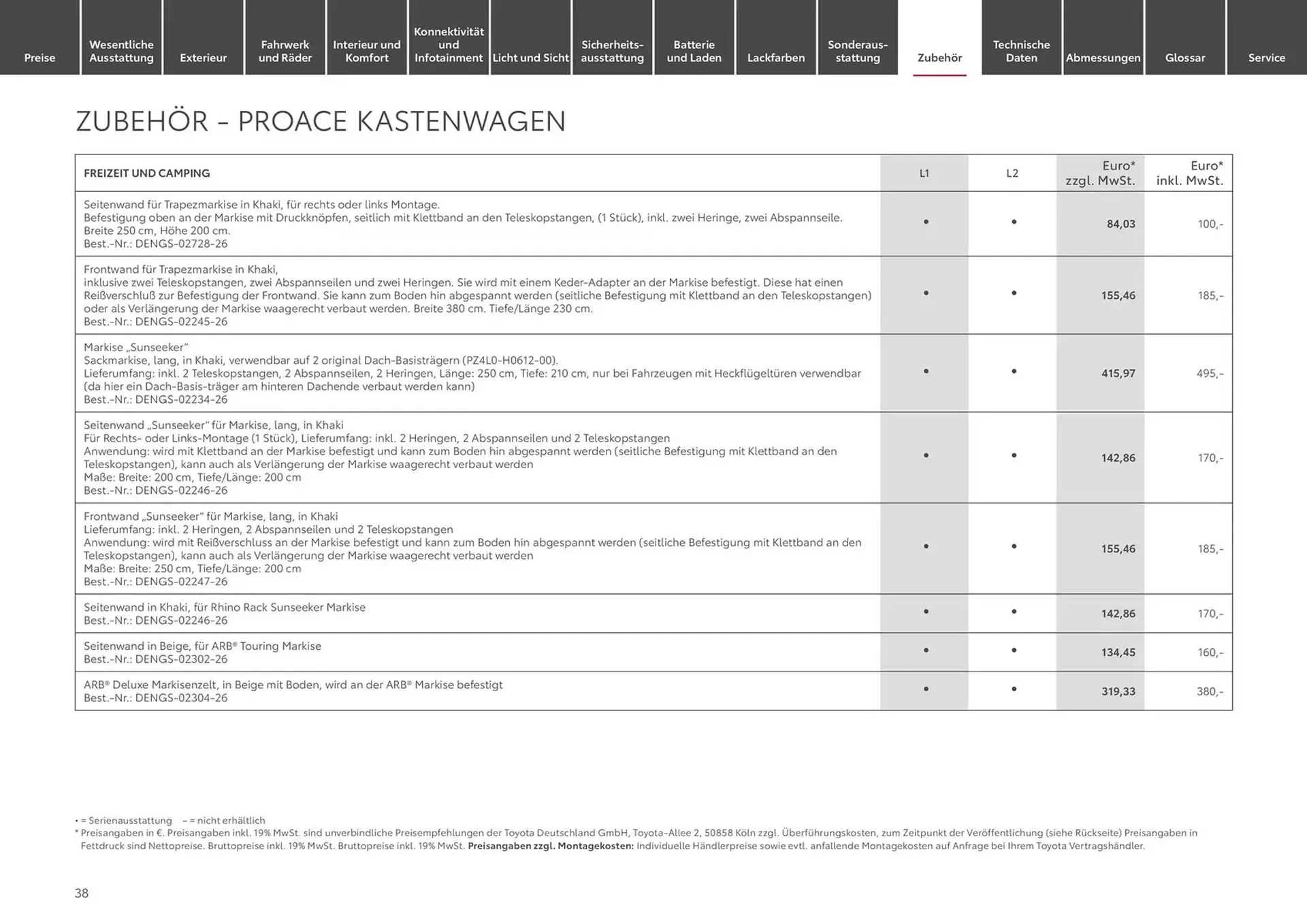 Toyota Prospekt von 13. November bis 13. November 2025 - Prospekt seite 38