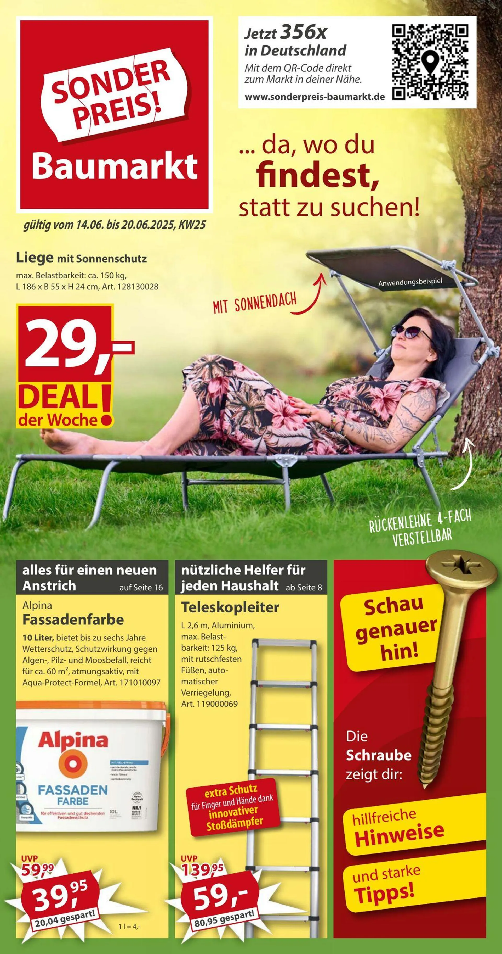 Sonderpreis Baumarkt Aktueller Prospekt von 7. Juni bis 21. Juni 2025 - Prospekt seite 1