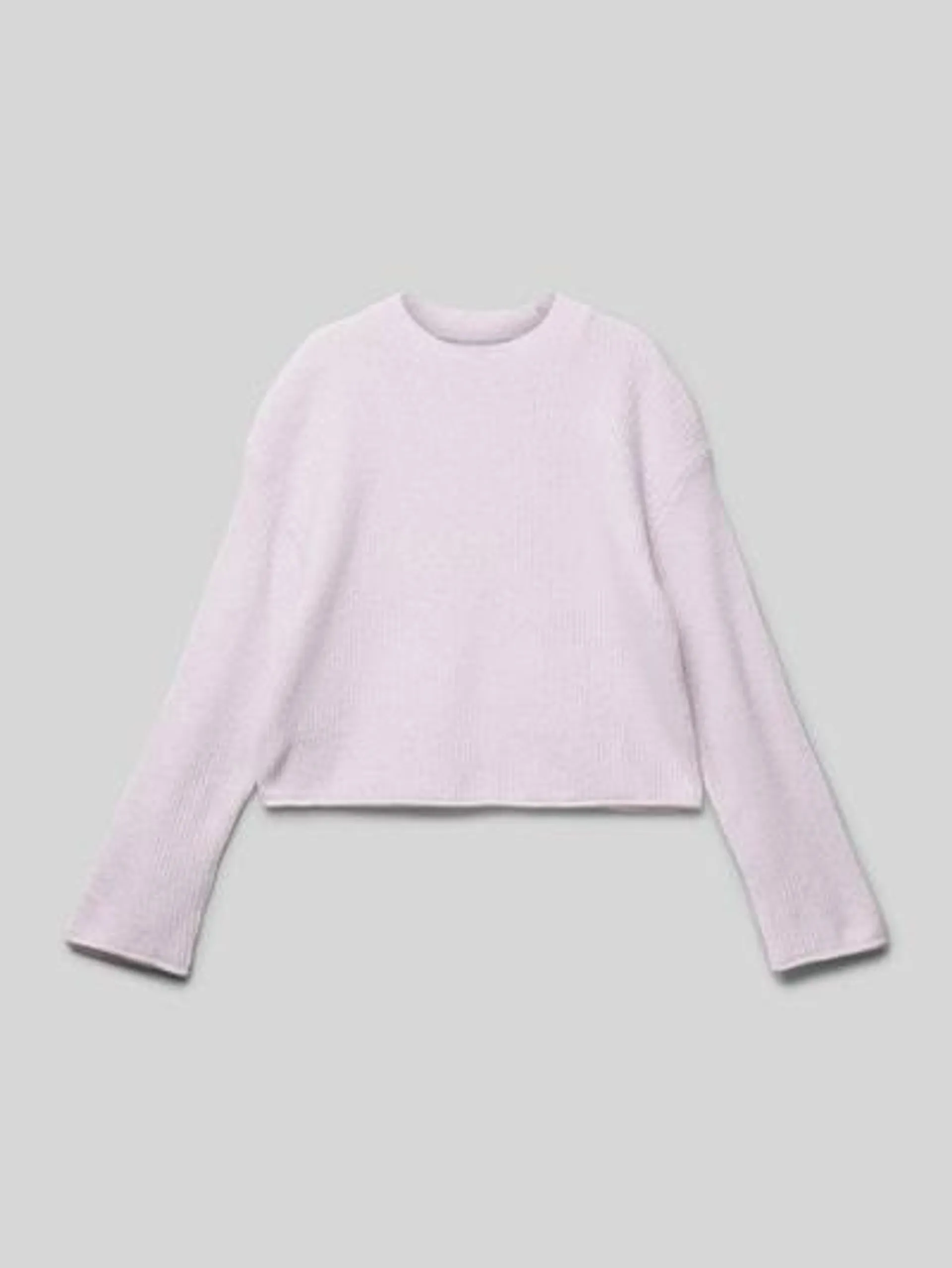 Cropped Strickpullover mit Rundhalsausschnitt Modell 'sophie' in rosa