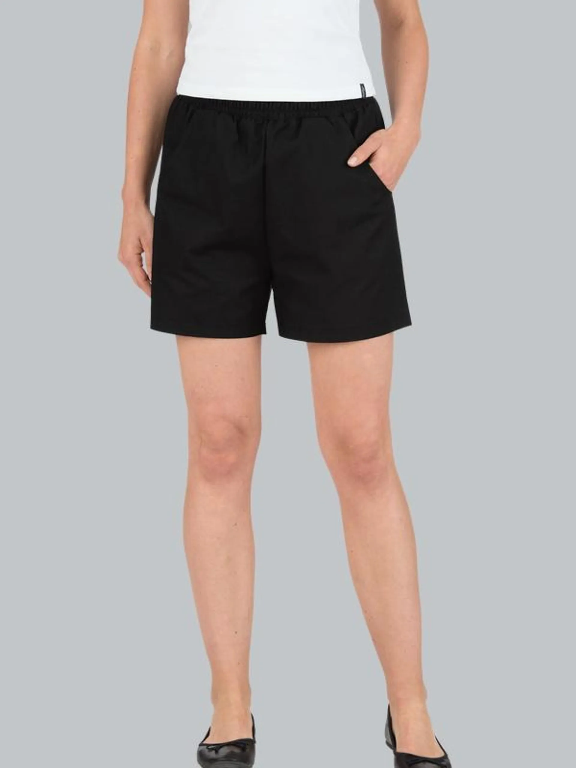 Shorts aus 100% Baumwolle Schwarz