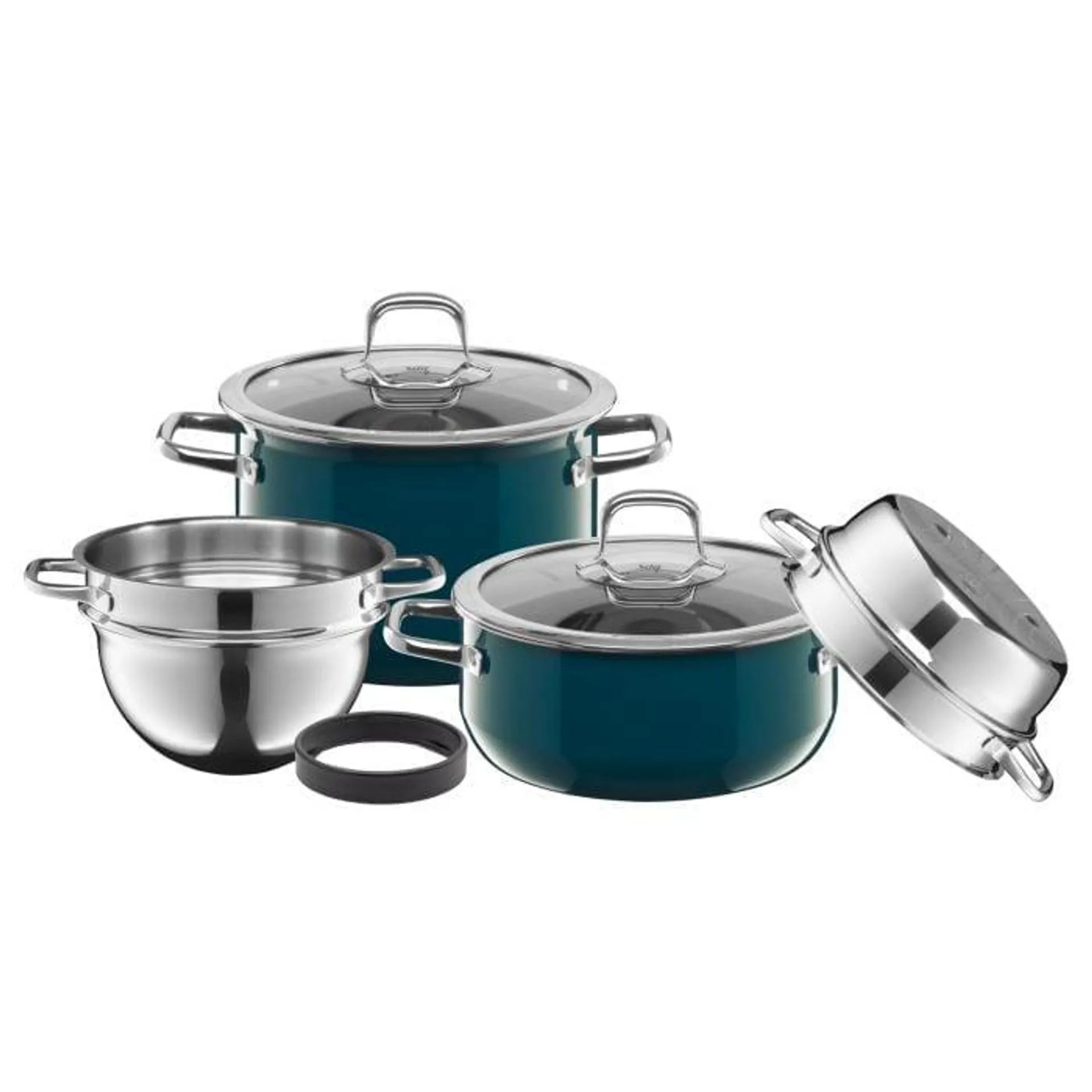 Silit Silargan Compact Cookware Set 4-piece Petrol