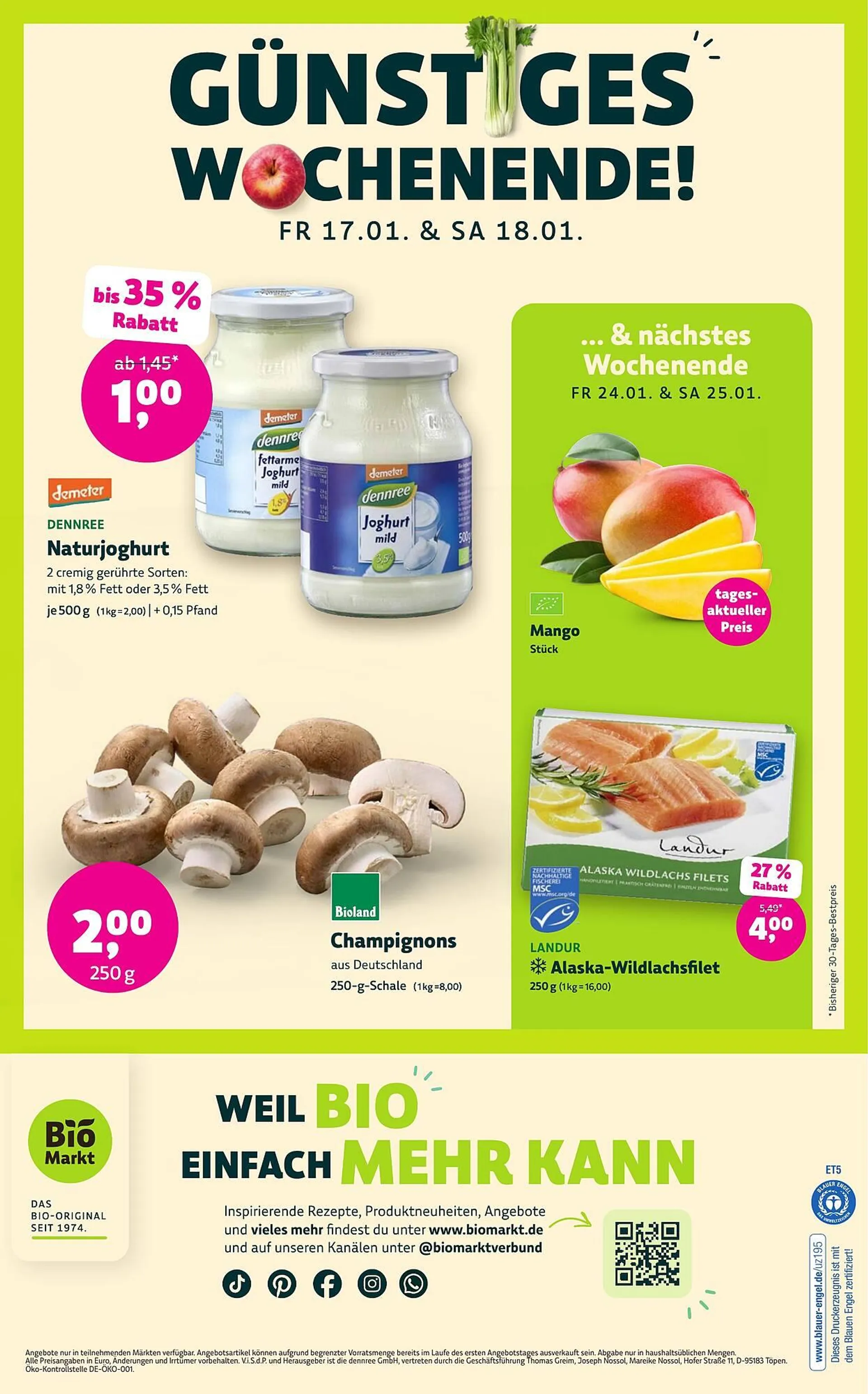 Aleco Biomarkt Prospekt von 15. Januar bis 28. Januar 2025 - Prospekt seite 12