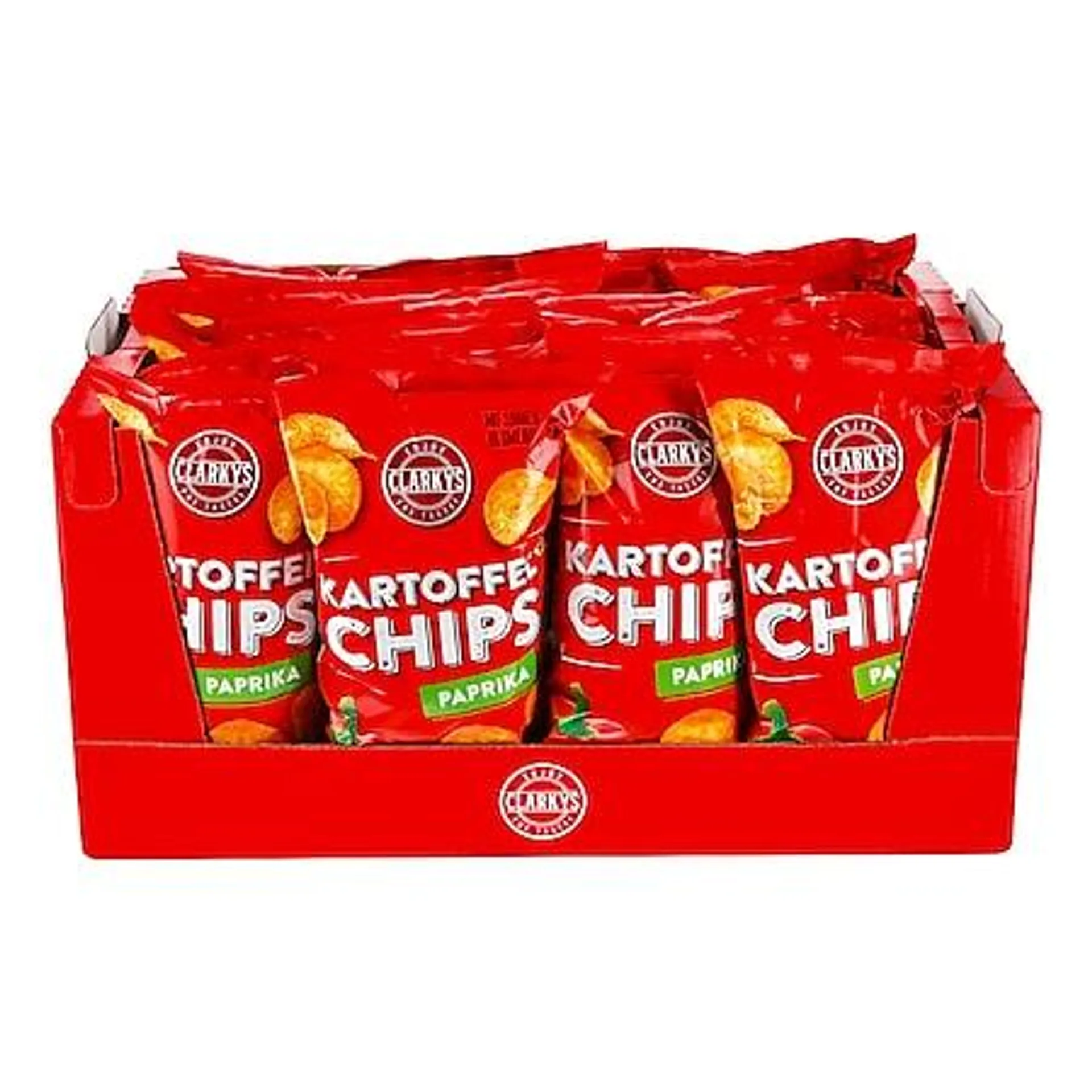 Clarkys Paprika Chips 200 g, 20er Pack