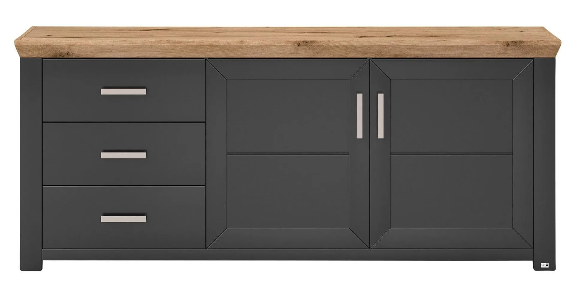 set one by Musterring Sideboard YORK 51 anthrazit /Eiche Artisan