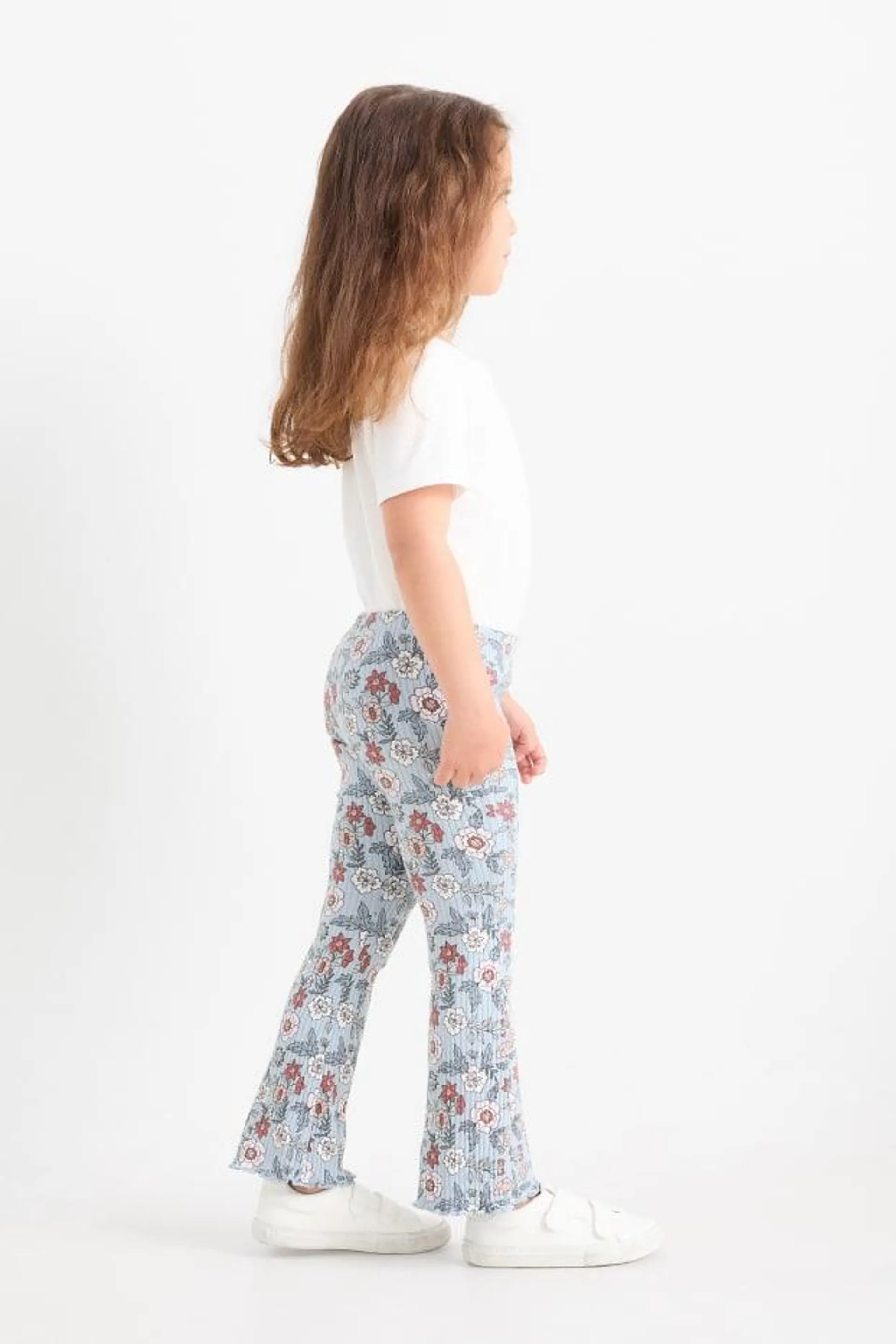 Flared leggings - floral