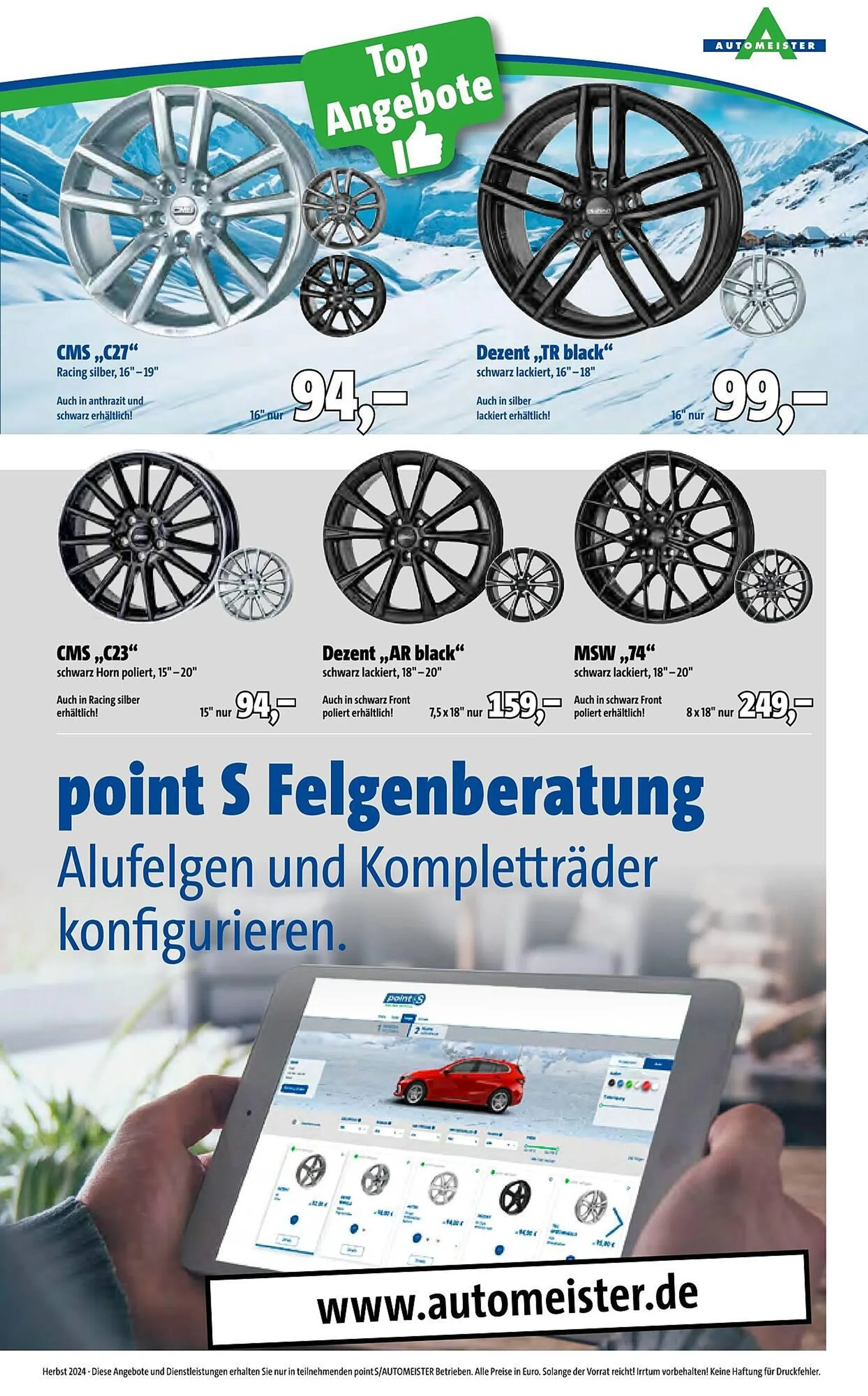 Automeister Prospekt von 20. September bis 1. Dezember 2024 - Prospekt seite 7