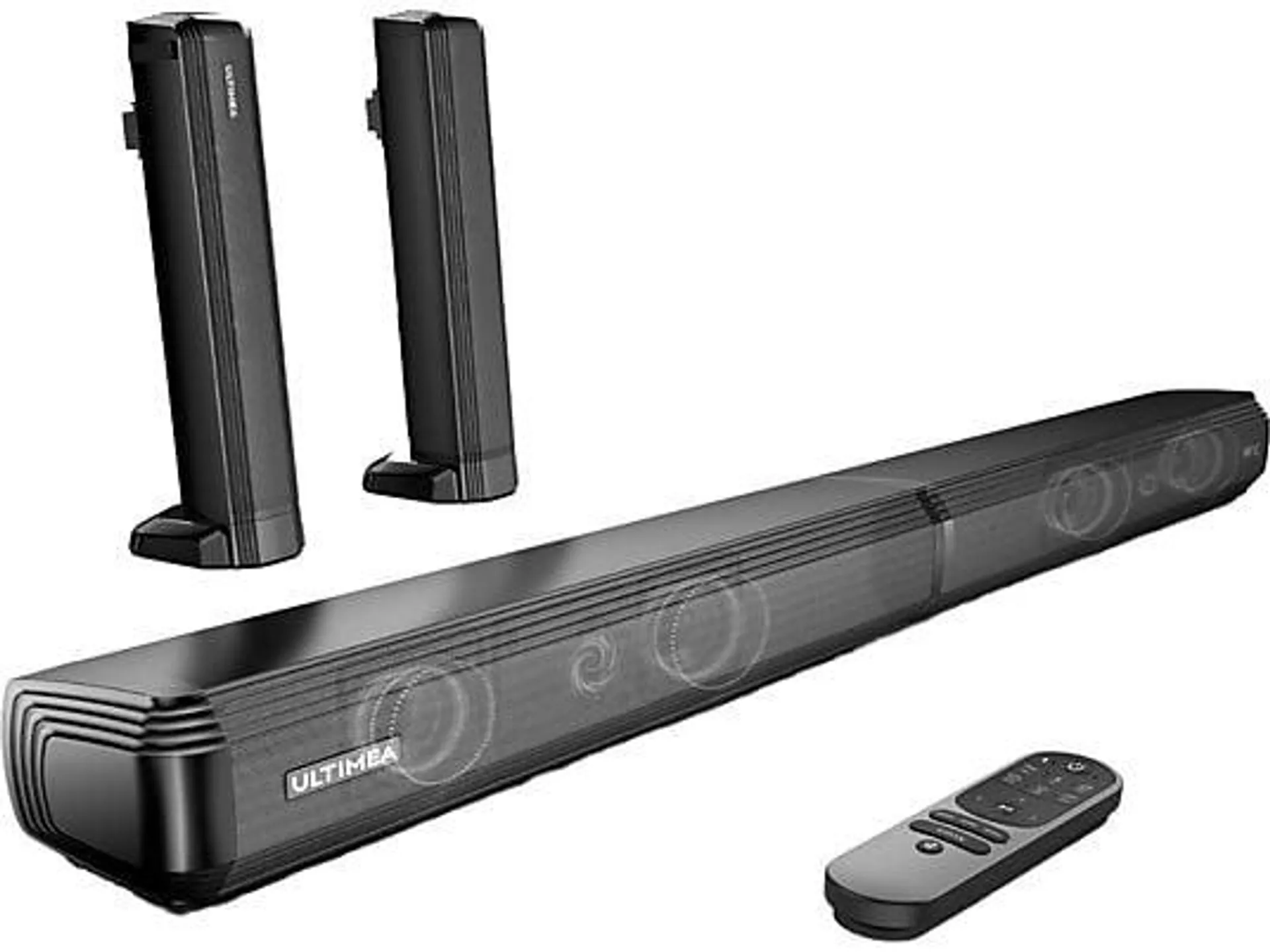 ULTIMEA Apollo S40-100W 2.2ch Soundbar für Heimkino, Teilbare 2-in-1, Bluetooth 5.3, Soundbar, Schwarz