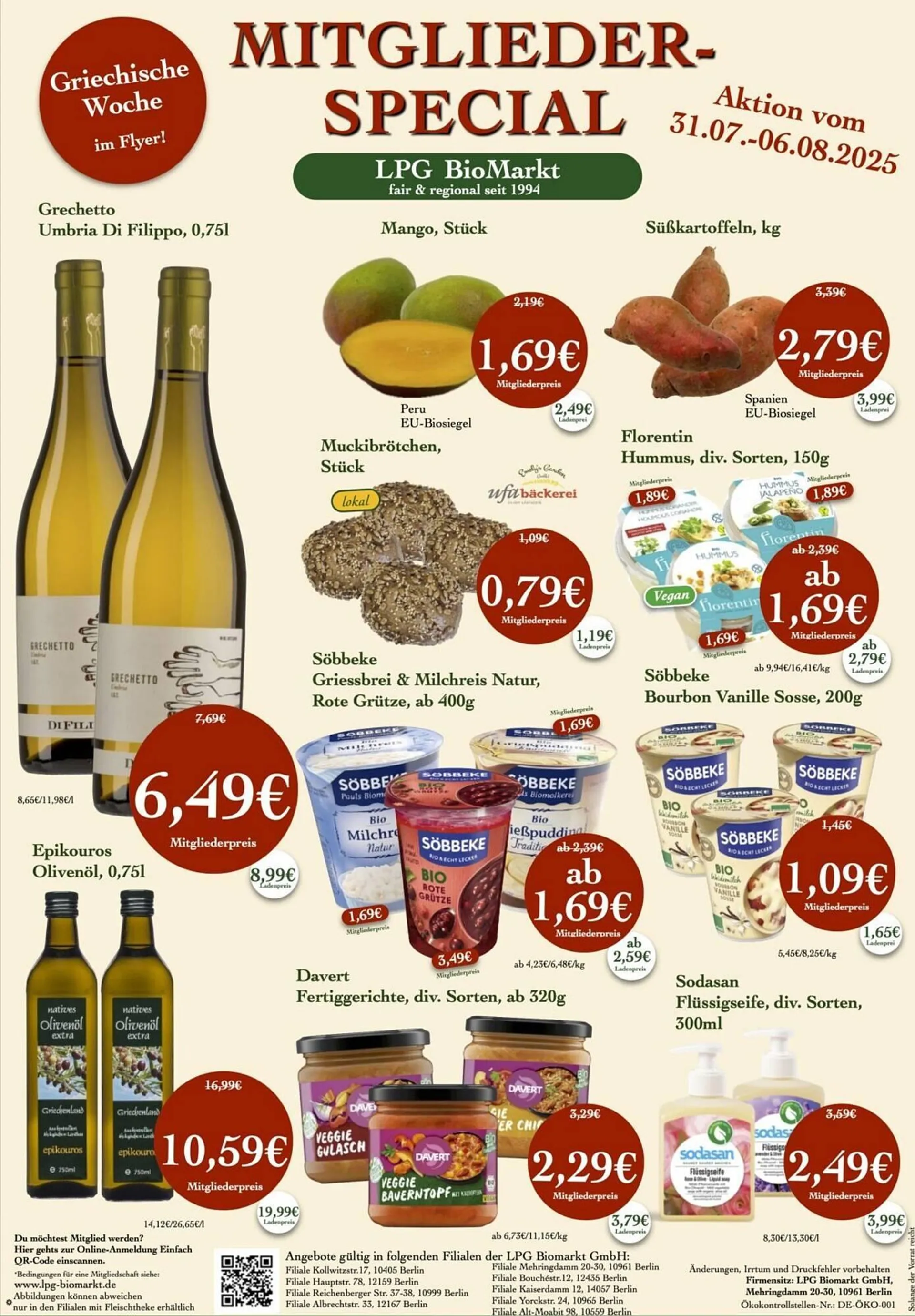 LPG Biomarkt Prospekt von 31. Juli bis 6. August 2025 - Prospekt seite 1