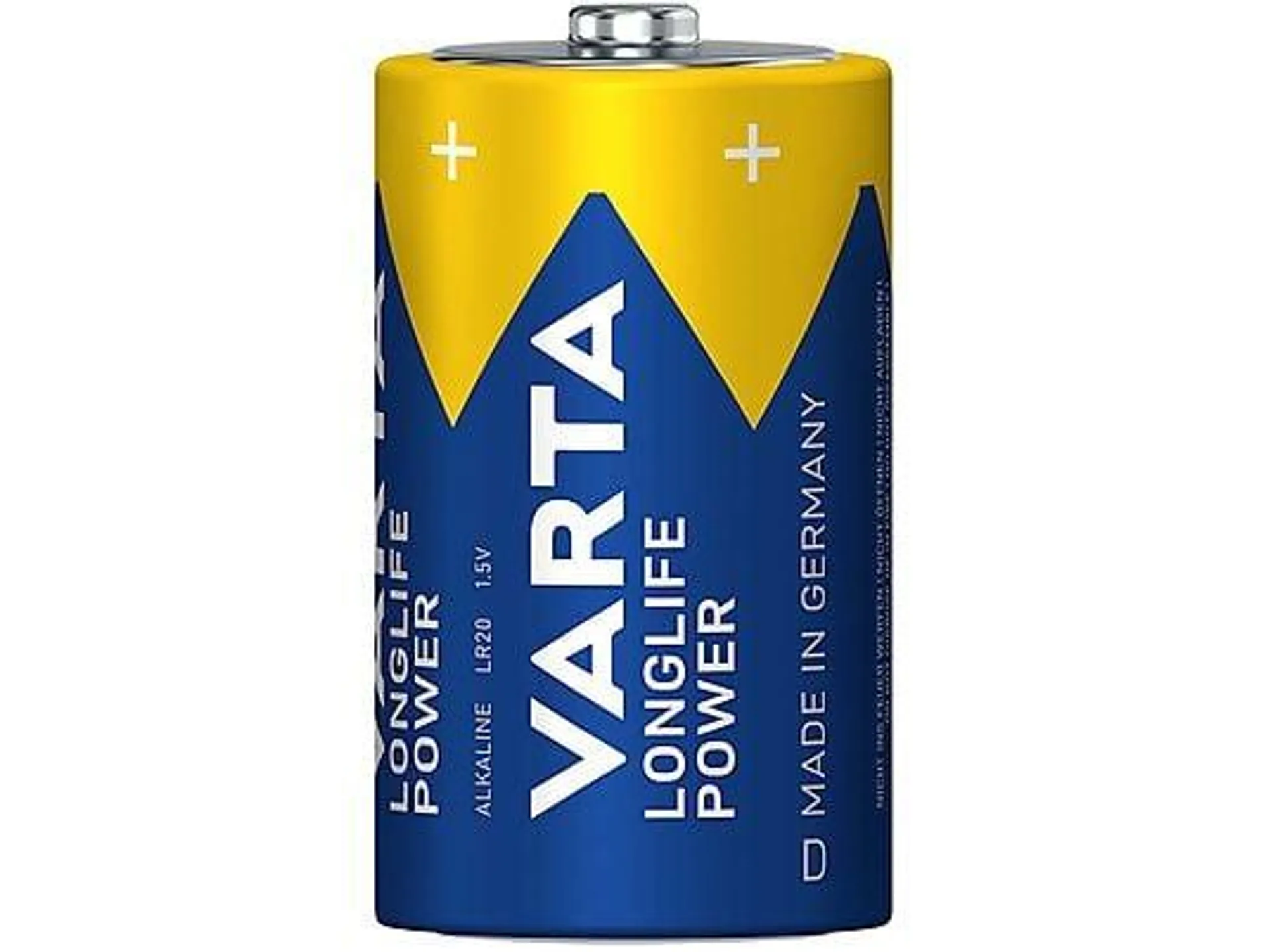 VARTA Varta Cons.Varta Batterie Longl.Power D Mono, R20, Al-Mn 4920 Stk.1 Alkaline Batterie, 1.5 Volt, 16,5Ah