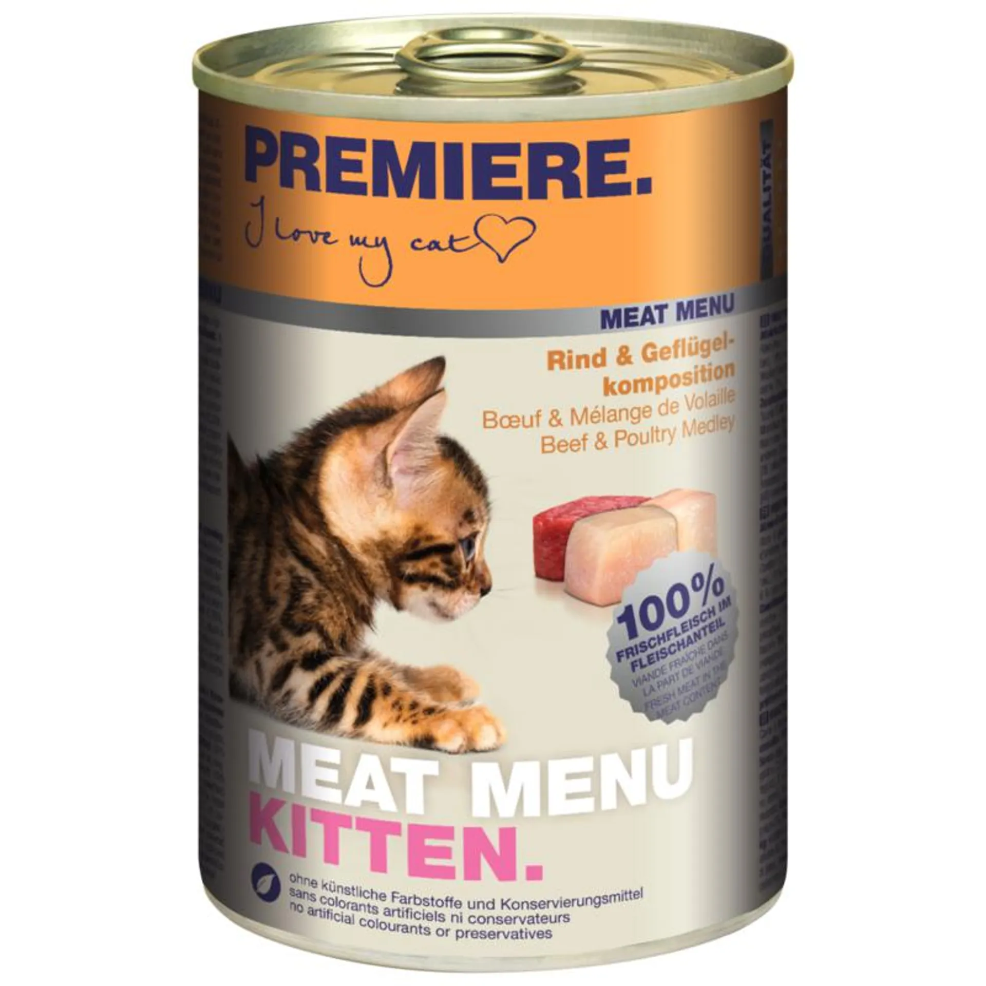 PREMIERE Meat Menu Kitten Rind & Geflügelkomposition 6x400 g