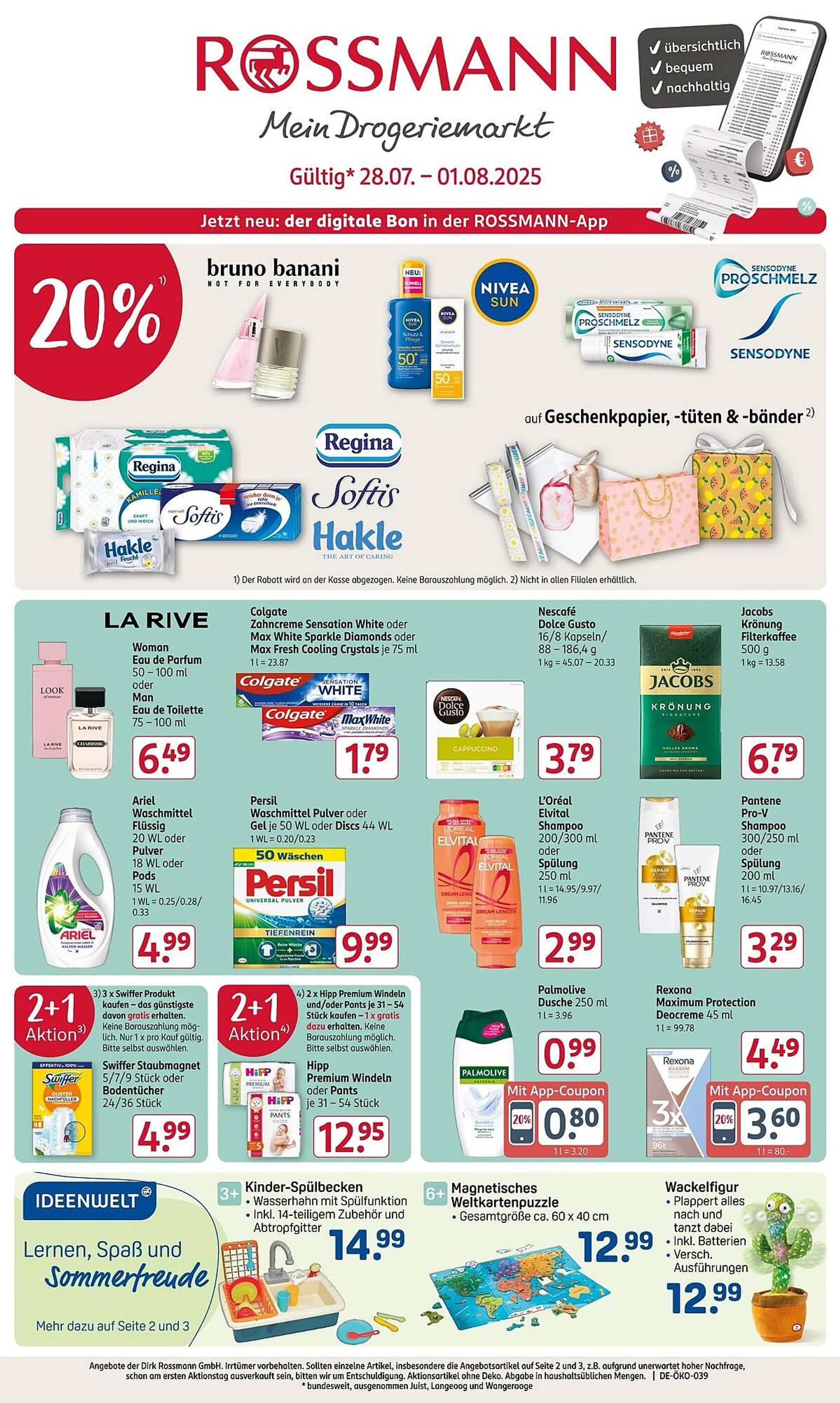 Rossmann Prospekt von 28. Juli bis 1. August 2025 - Prospekt seite 1