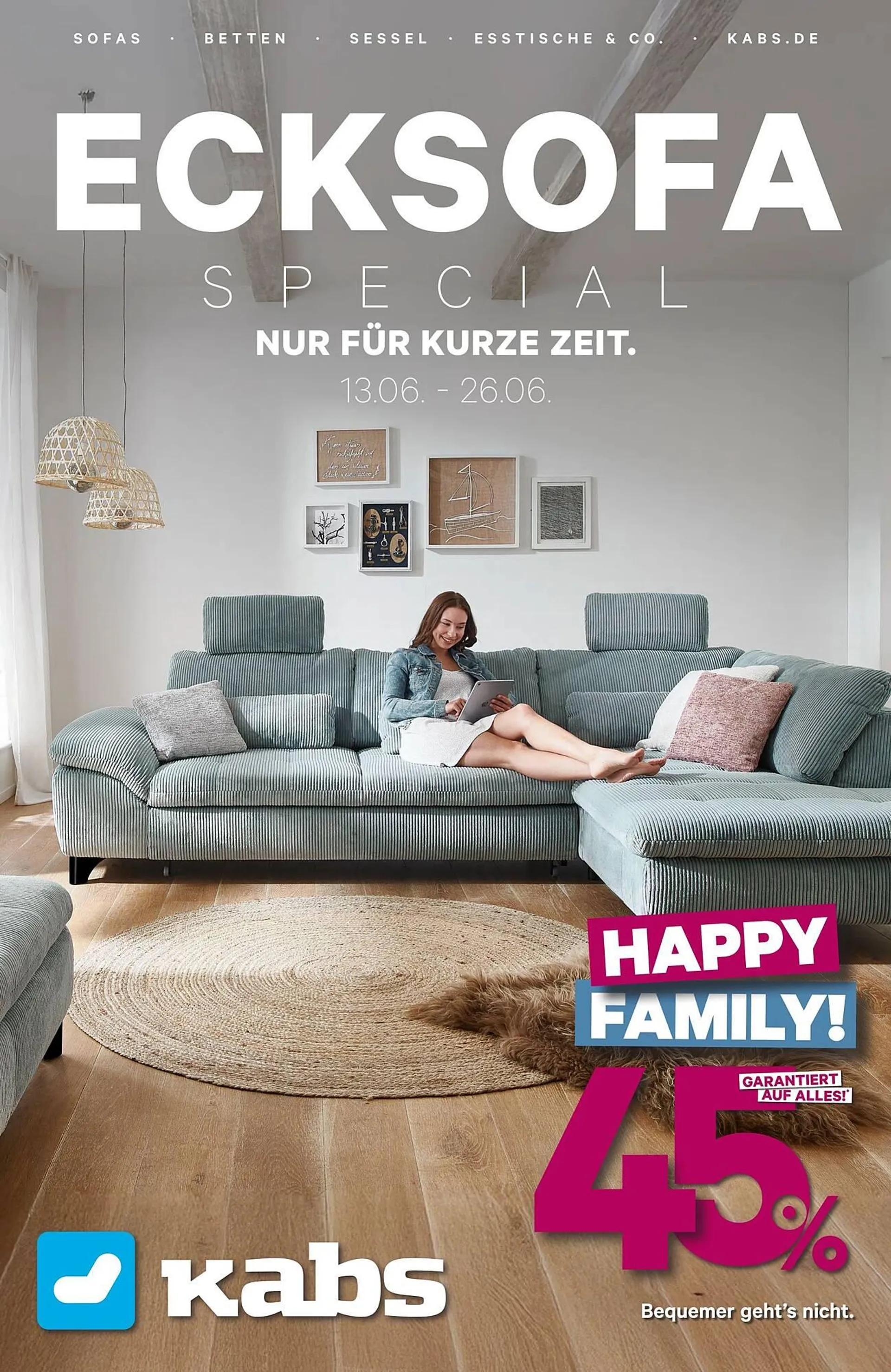 Kabs Polsterwelt Prospekt von 13. Juni bis 27. Juni 2025 - Prospekt seite 1