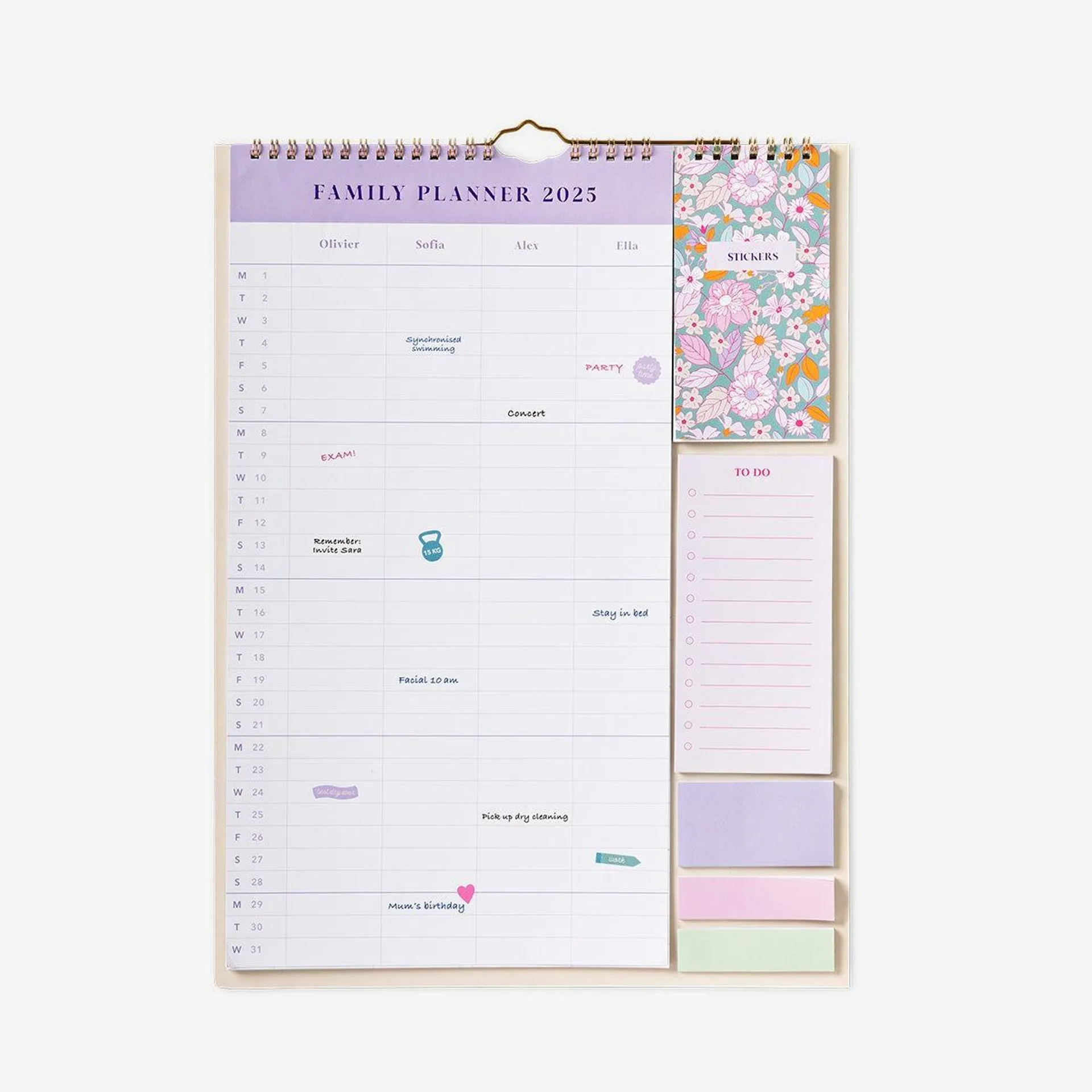 Floral family planner 2025 - English