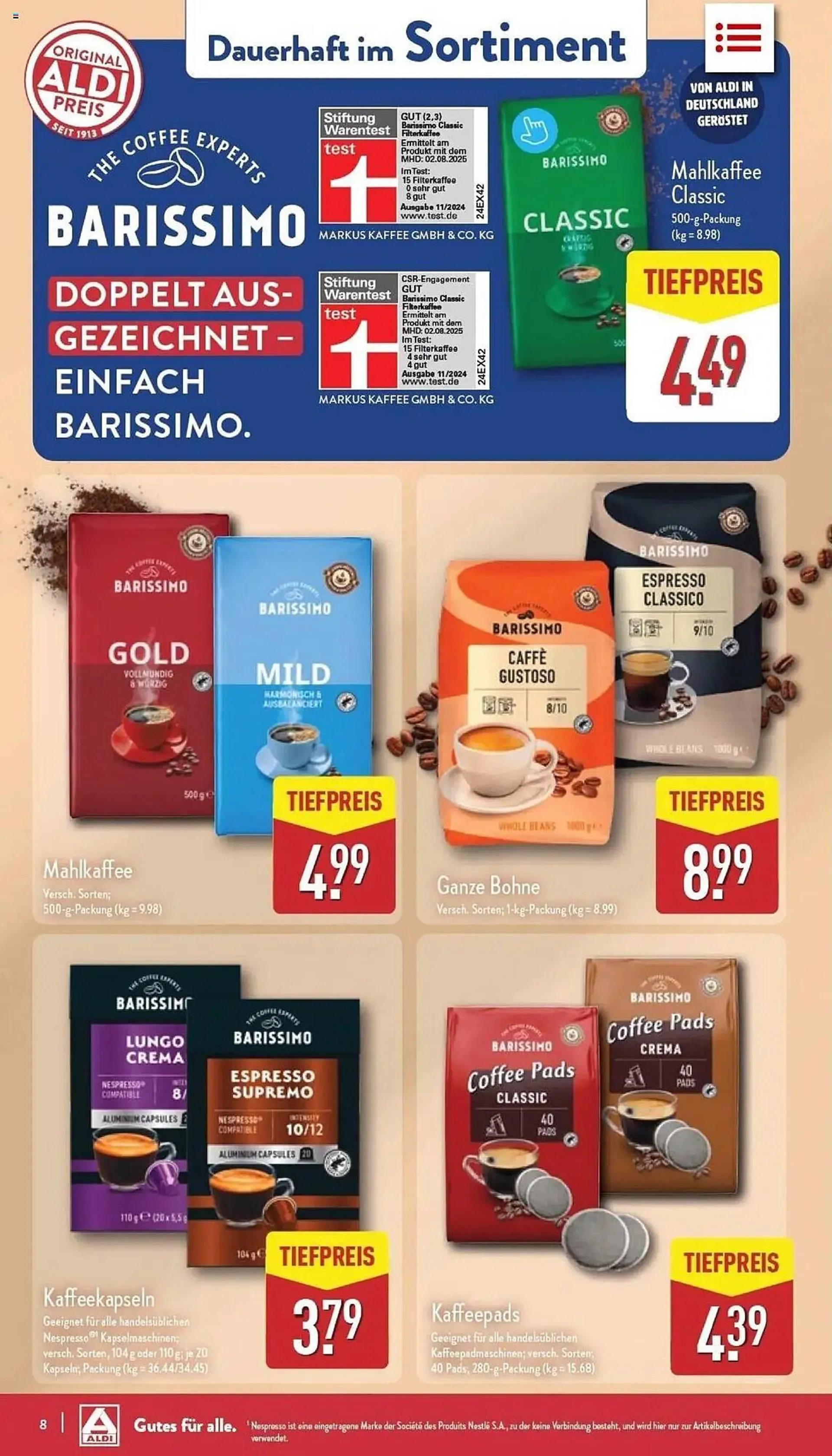 Aldi Nord Prospekt von 27. Januar bis 1. Februar 2025 - Prospekt seite 8