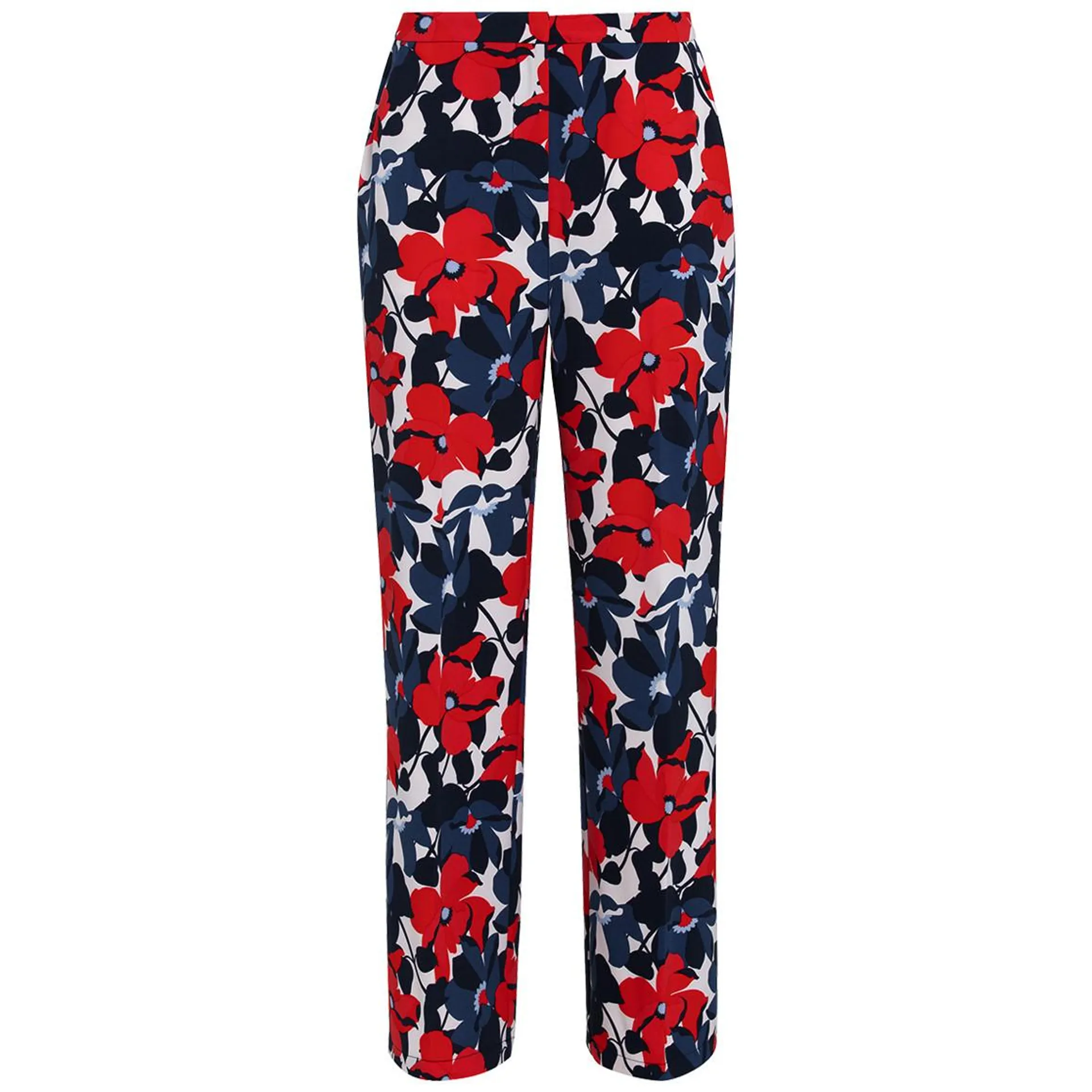 Damen Straight-Hose mit Blumen-Allover