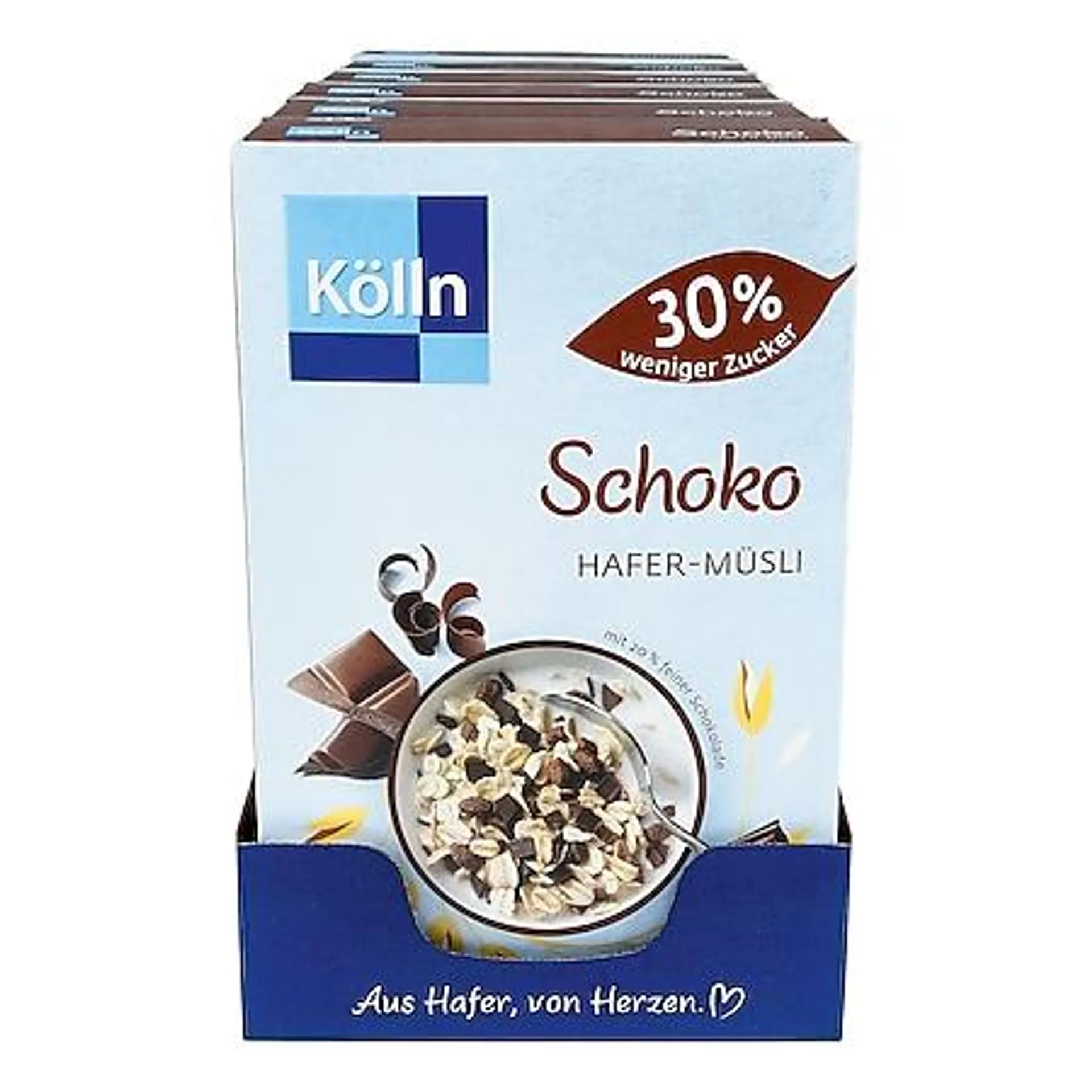 Kölln Schoko Müsli weniger Zucker 600 g, 6er Pack