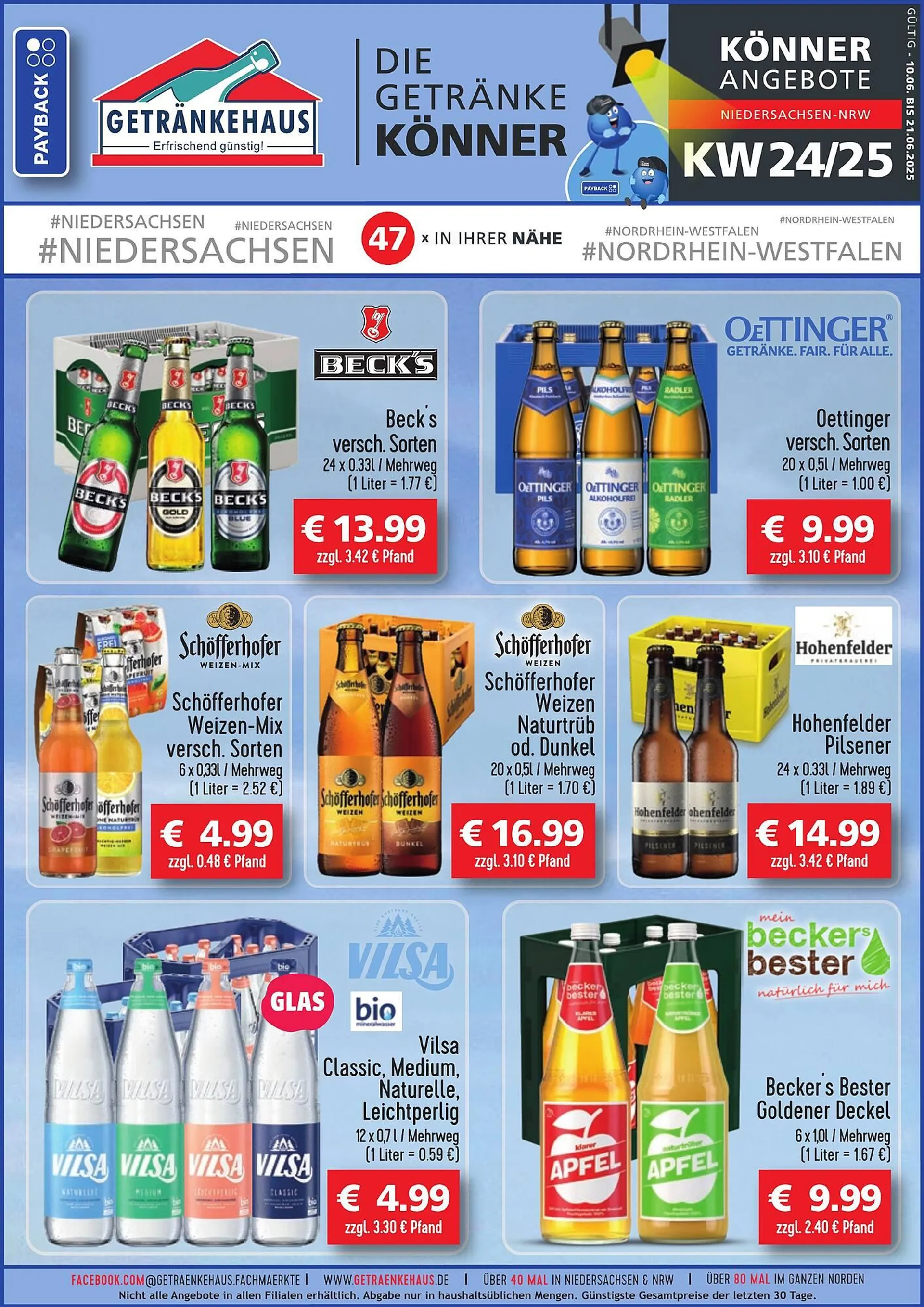 Getränkehaus Prospekt von 10. Juni bis 21. Juni 2025 - Prospekt seite 1