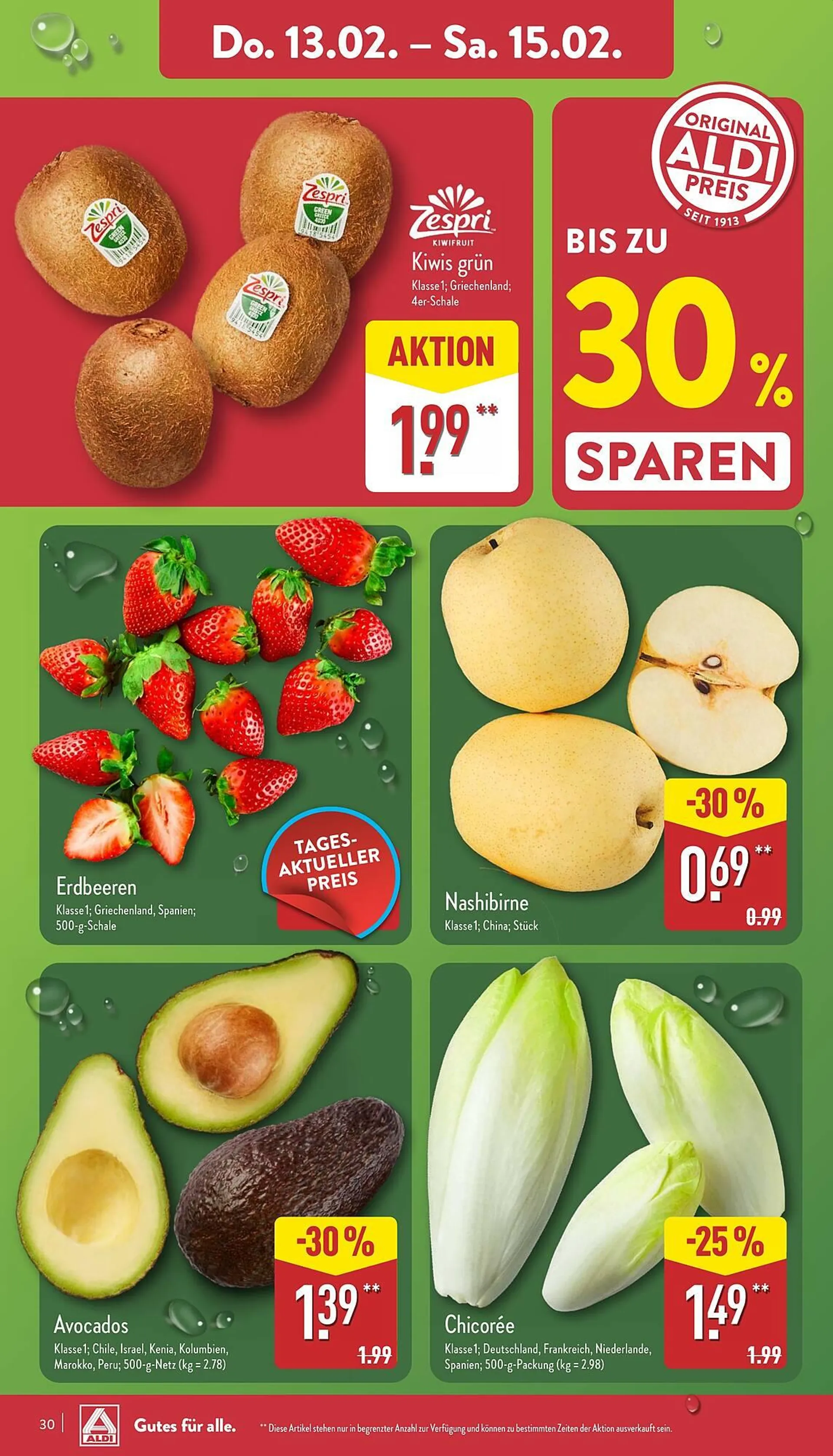 Aldi Nord Prospekt von 10. Februar bis 15. Februar 2025 - Prospekt seite 30