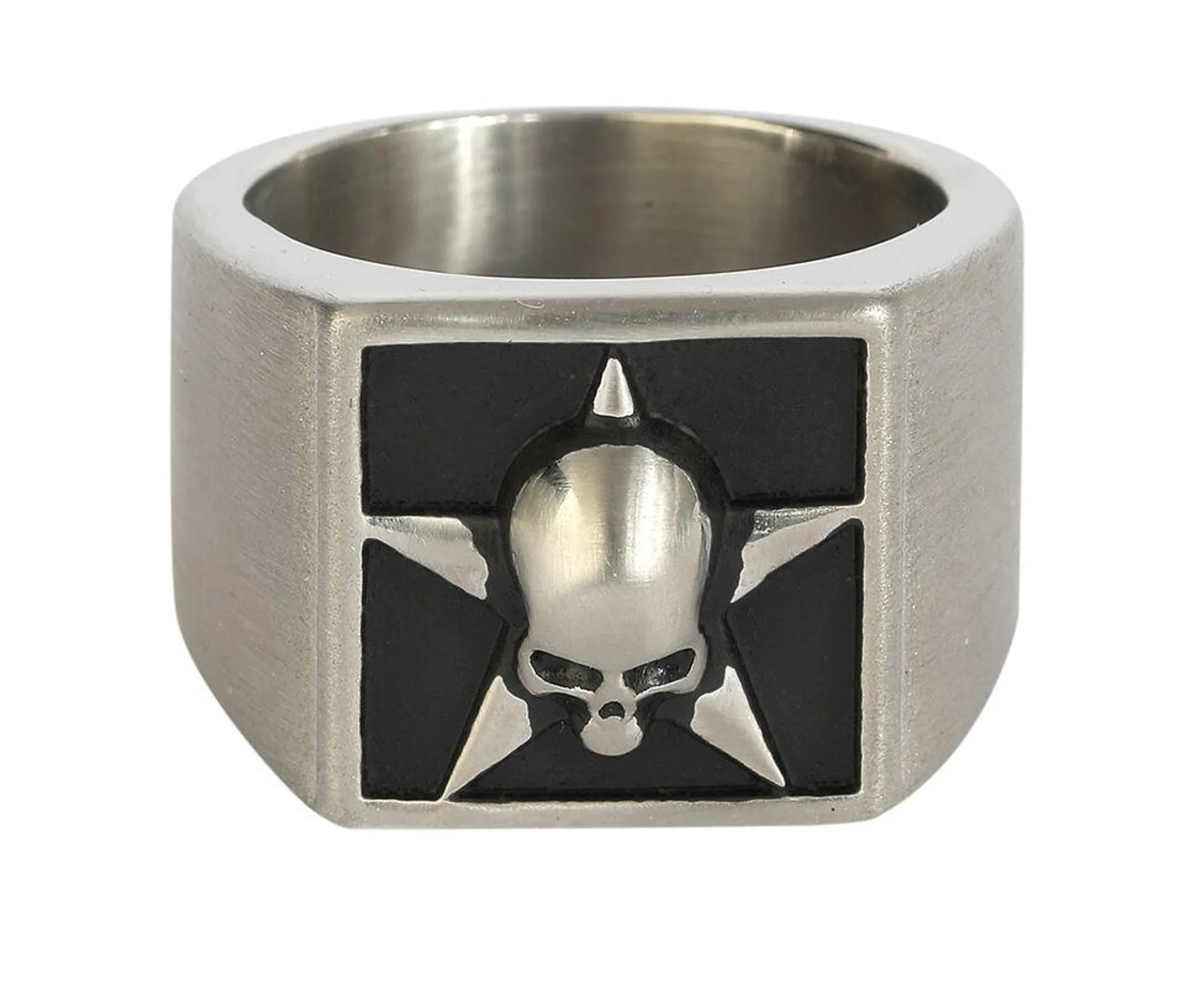 "Skull Seal Ring" Ring silberfarben von Rock Rebel by EMP