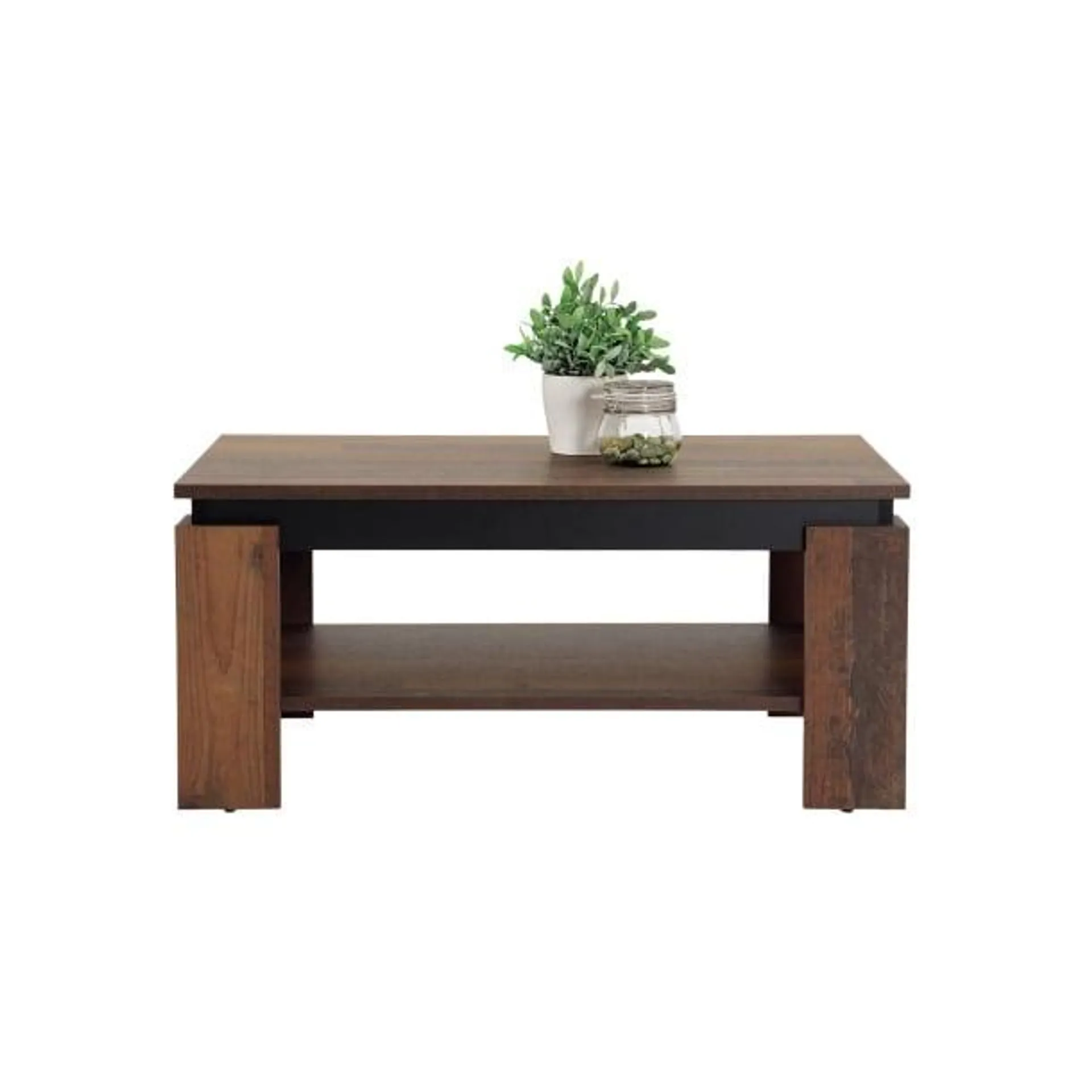 Couchtisch Tim II Old Wood/Schwarz ca. 90 x 41 x 60 cm