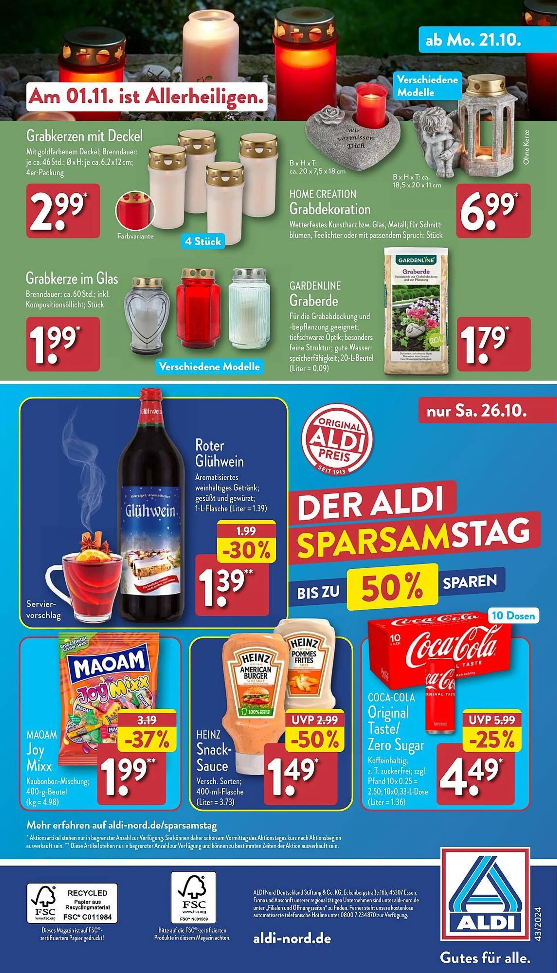 Aldi Nord Prospekt von 21. Oktober bis 26. Oktober 2024 - Prospekt seite 40