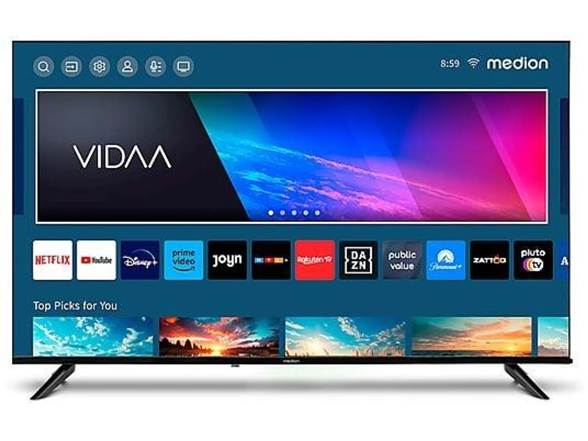 MEDION X15517 (MD31642) Smart TV (Flat, 54,6 Zoll / 138,8 cm, HD, SMART TV)