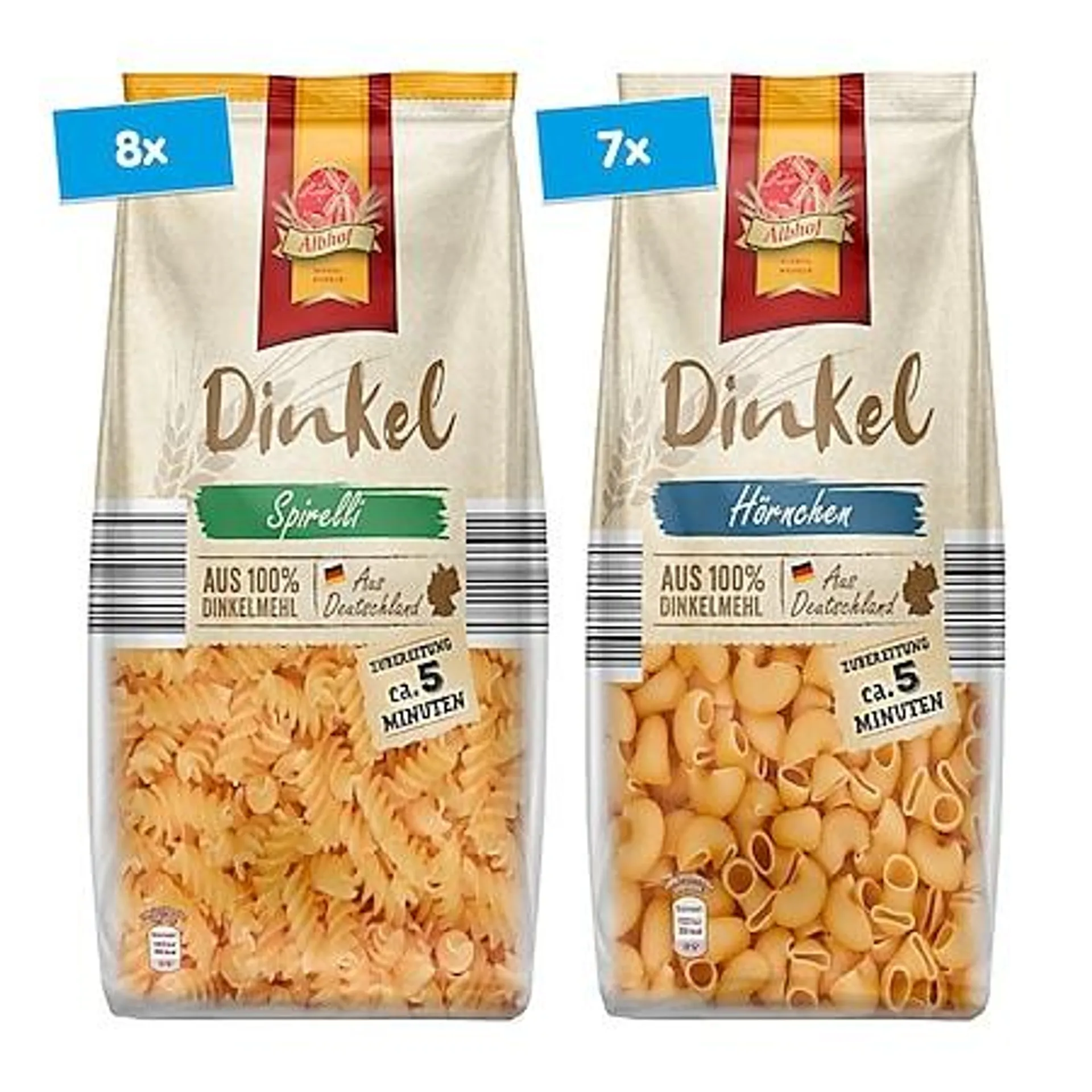 Albhof Dinkel Nudeln 500 g, verschiedene Sorten, 15er Pack