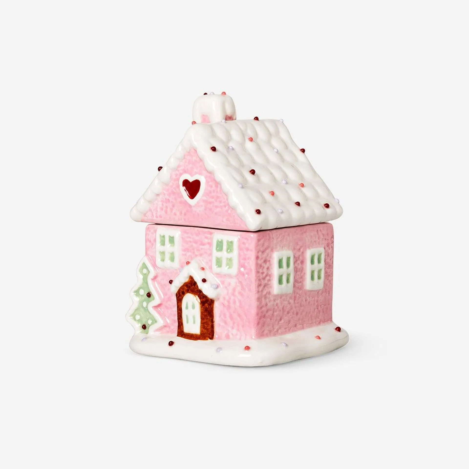 Gingerbread house shaped jar