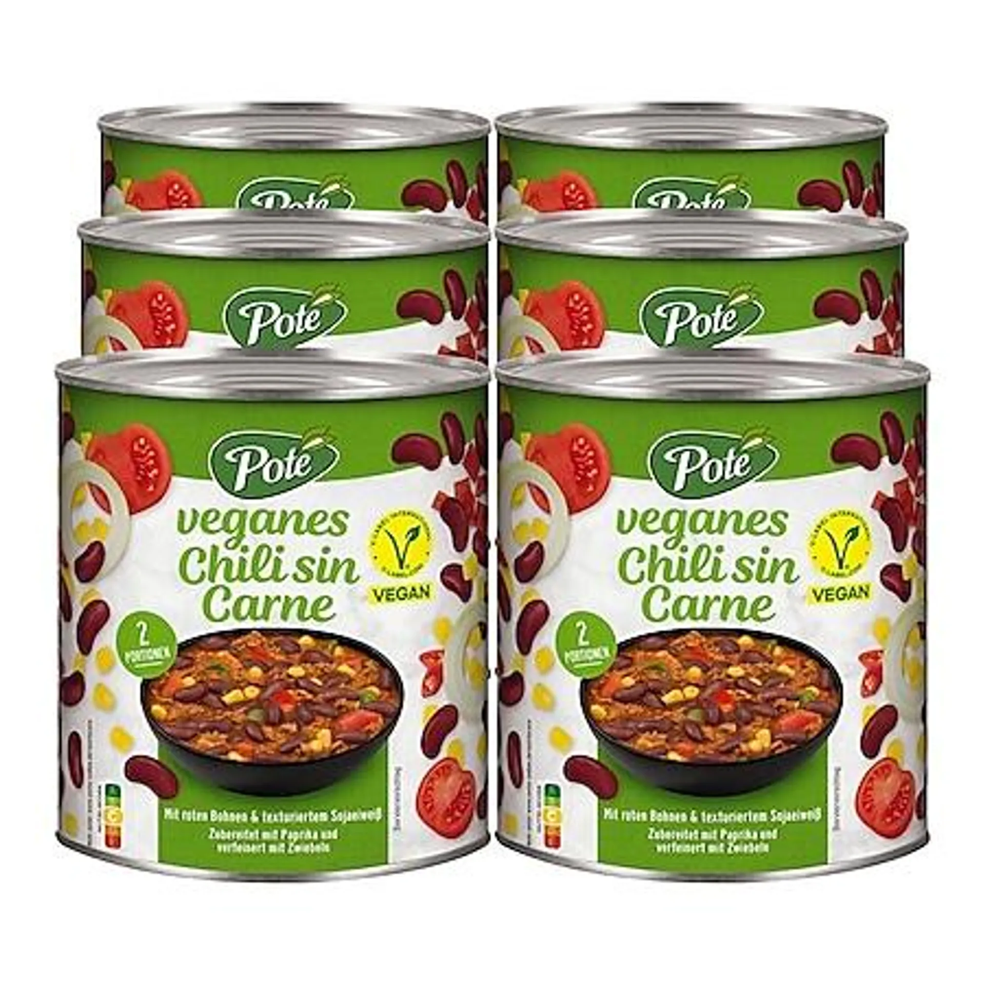 Poté Chili sin Carne 800 g, 6er Pack