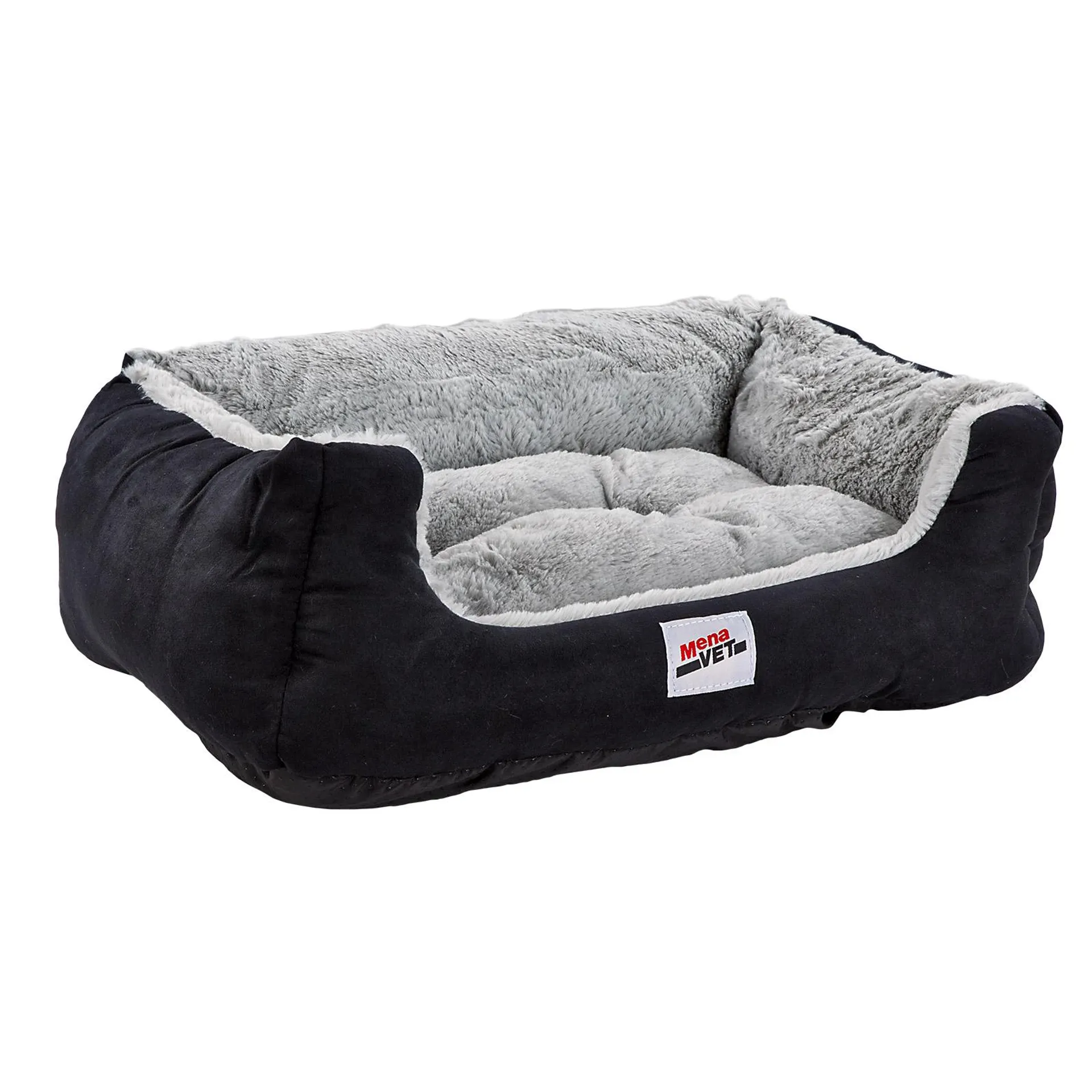 Hunde-/ Katzen Kuschelbett BAILY 50cm grau/schwarz Haustierbett